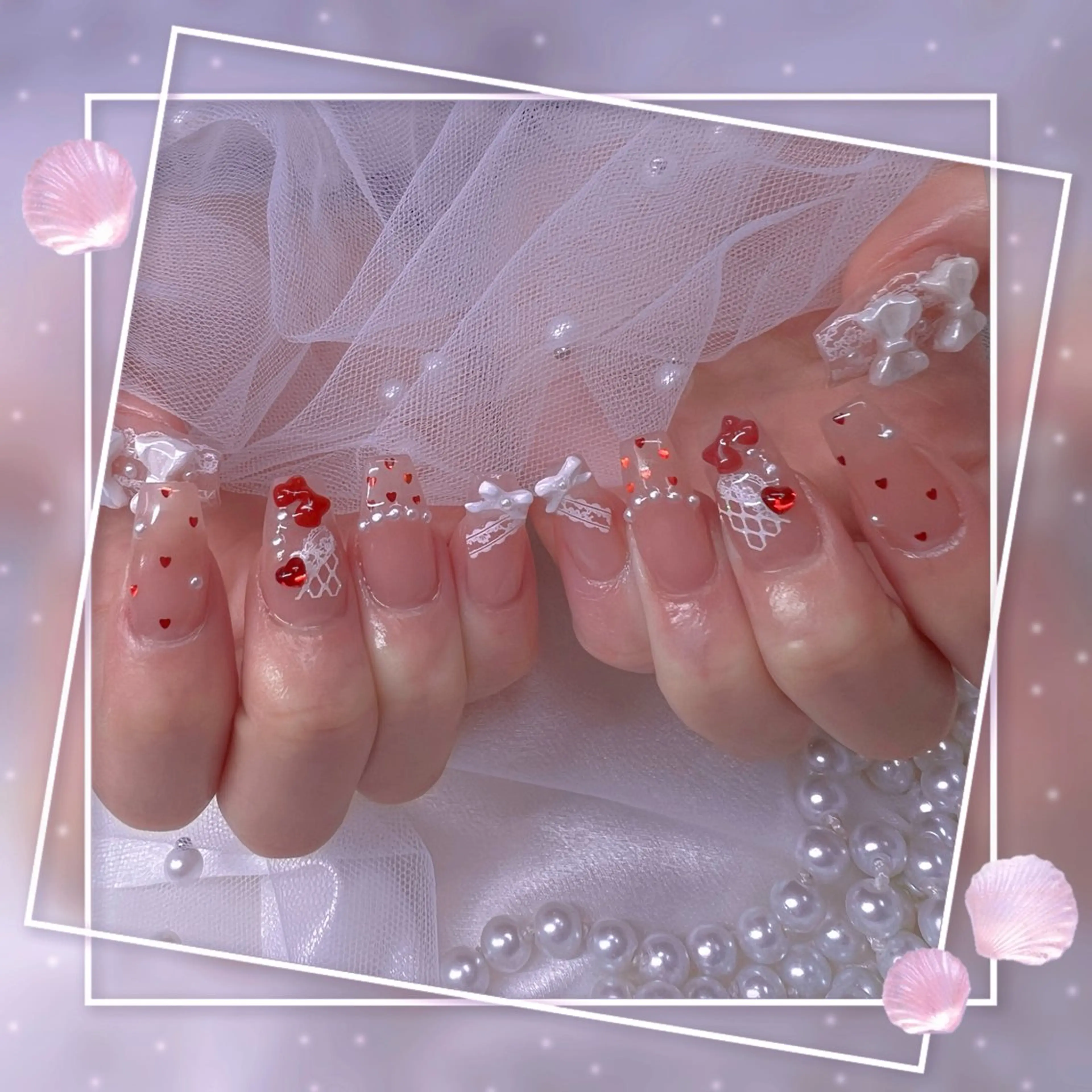 ネイル チークネイル ガーリー グラデーション マグネットネイル ピンク ハンドネイル Chill Nailsalonのネイルデザイン