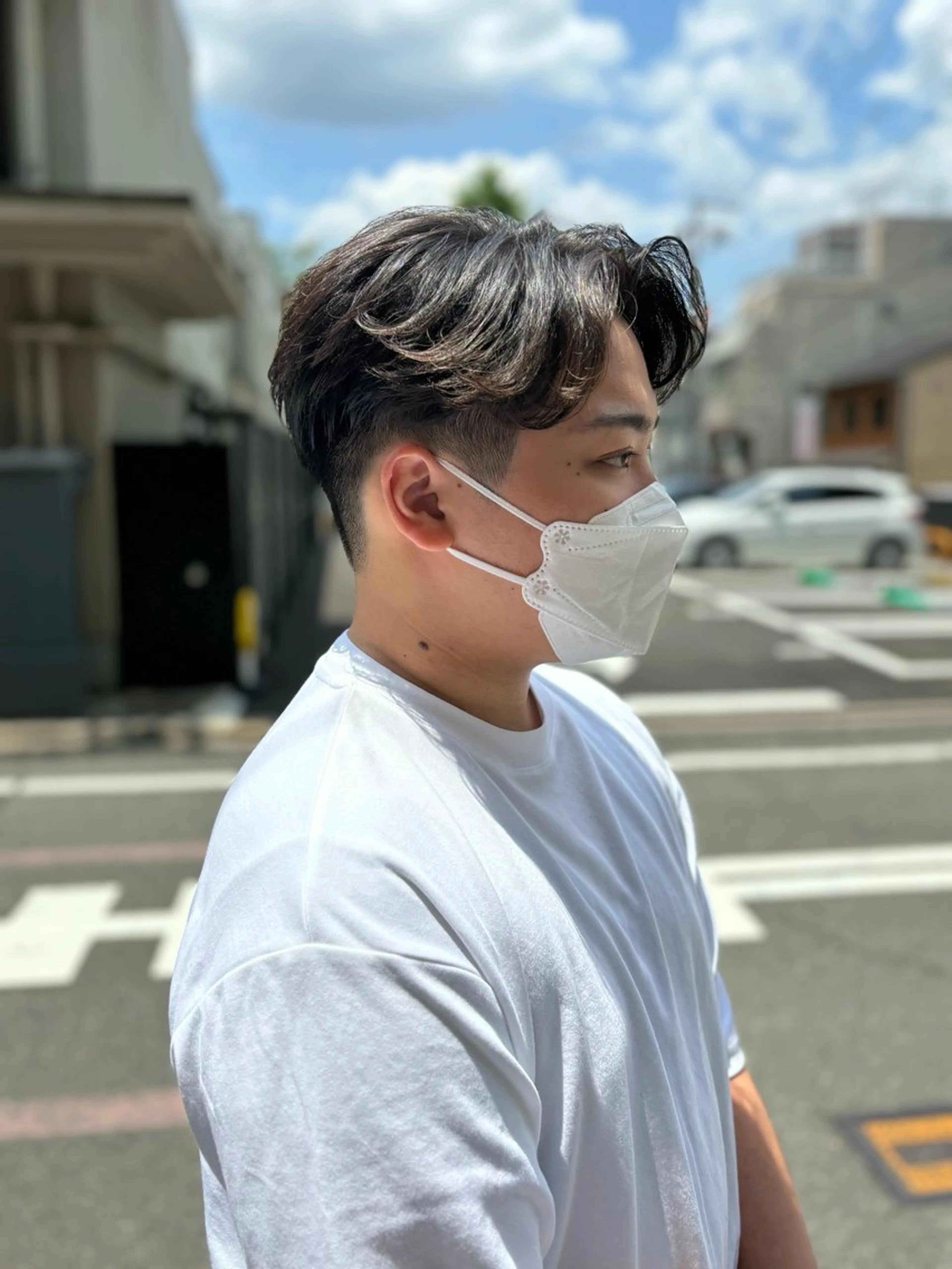 パーマ メンズ ダウンパーマ メンズ韓国風 メンズパーマ ニュアンスパーマ 縮毛矯正 トリートメント darts所属・マツダ レンのヘアスタイル