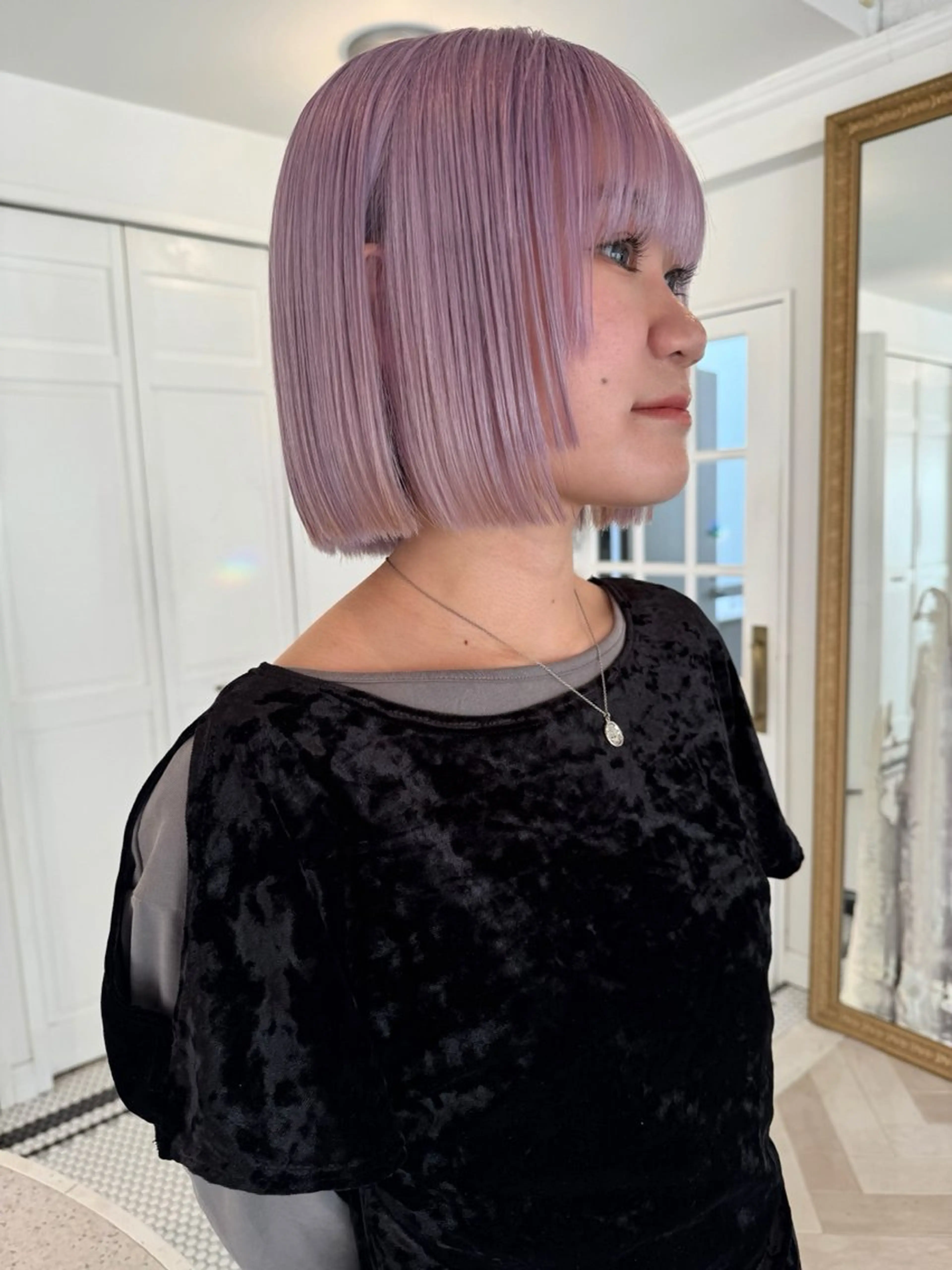 カラー ヘアカラー ブリーチカラー🎀 韓国風/寺門美優のヘアスタイル