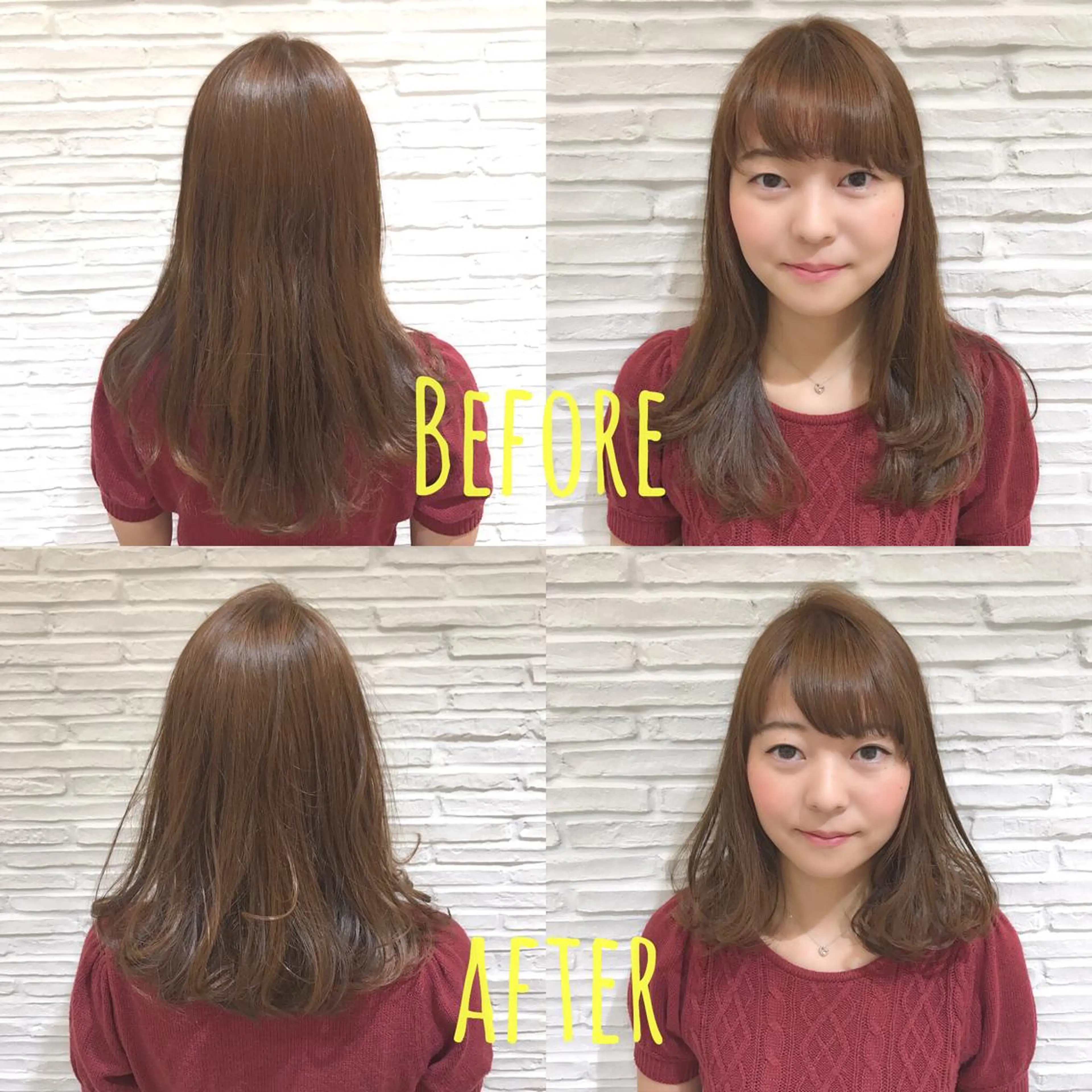 ミディアム デート 学生 小顔カット レイヤーカット✂︎池 袋個室サロンkumaのヘアスタイル