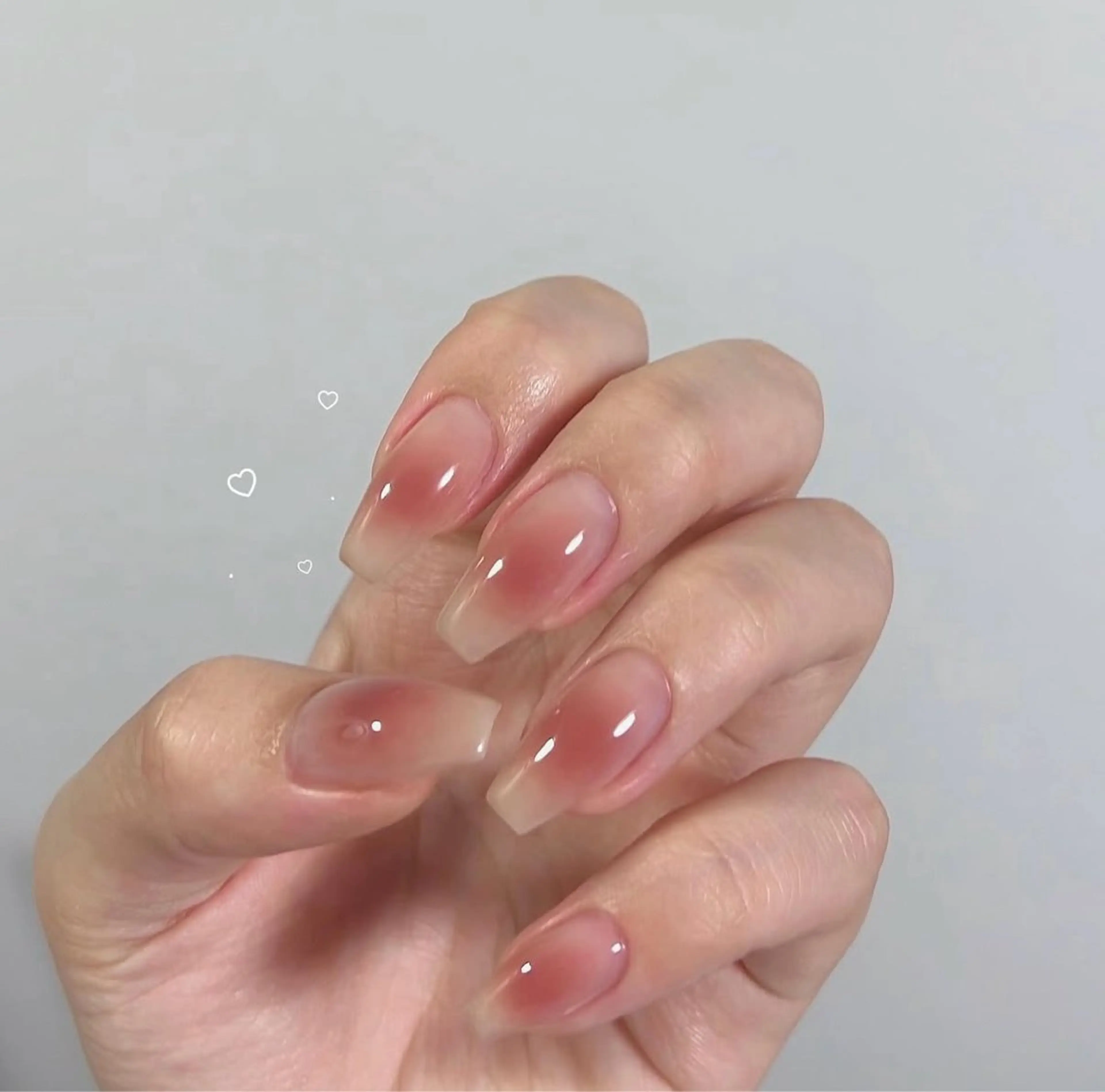 ネイル アートネイル オーロラネイル チークネイル 長さ出し フットネイル ハンドネイル Blossom nail_研修のネイルデザイン