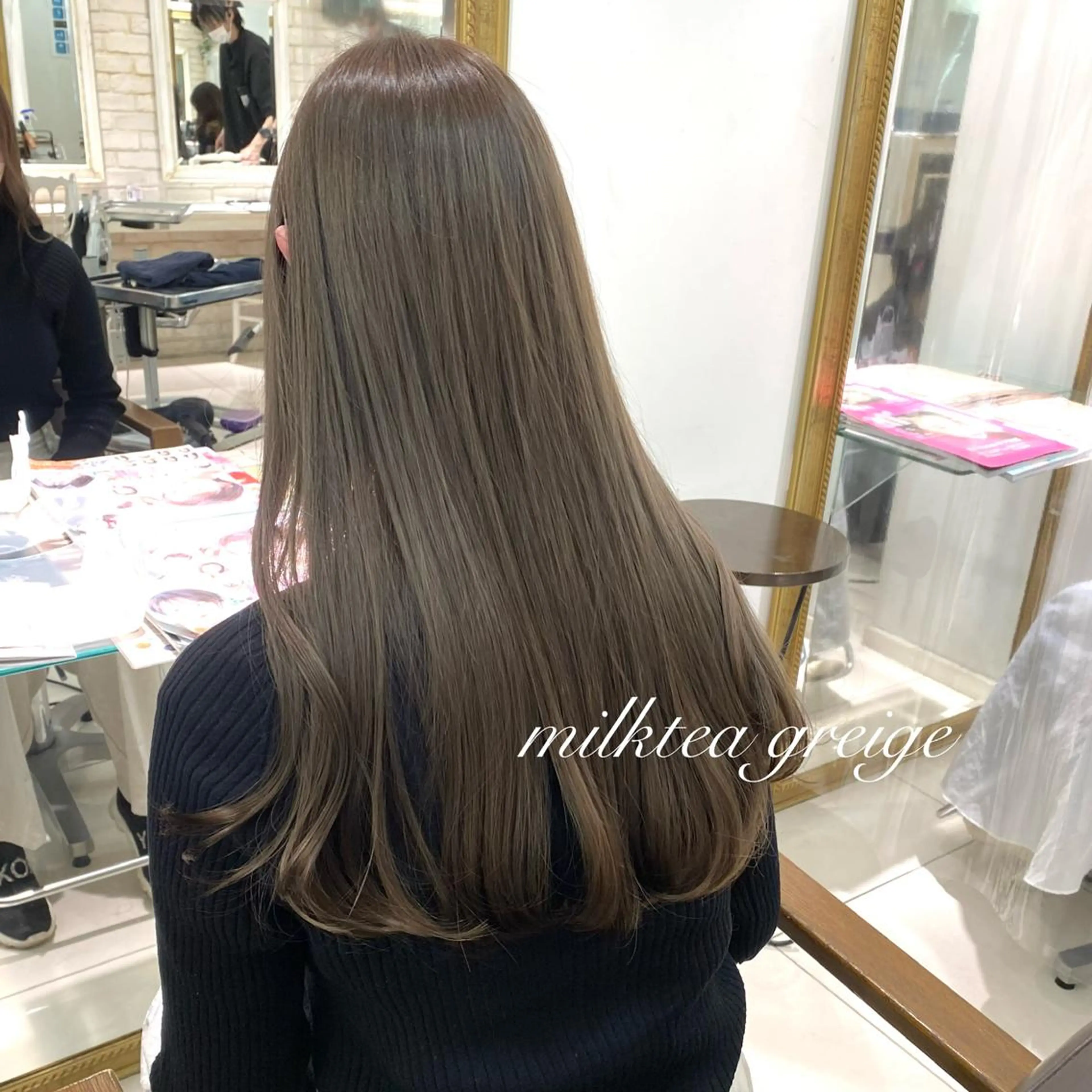 ロング カラー ヘアアレンジ アイブロウ 透明感カラー 古山 結季🌙🖤のヘアスタイル