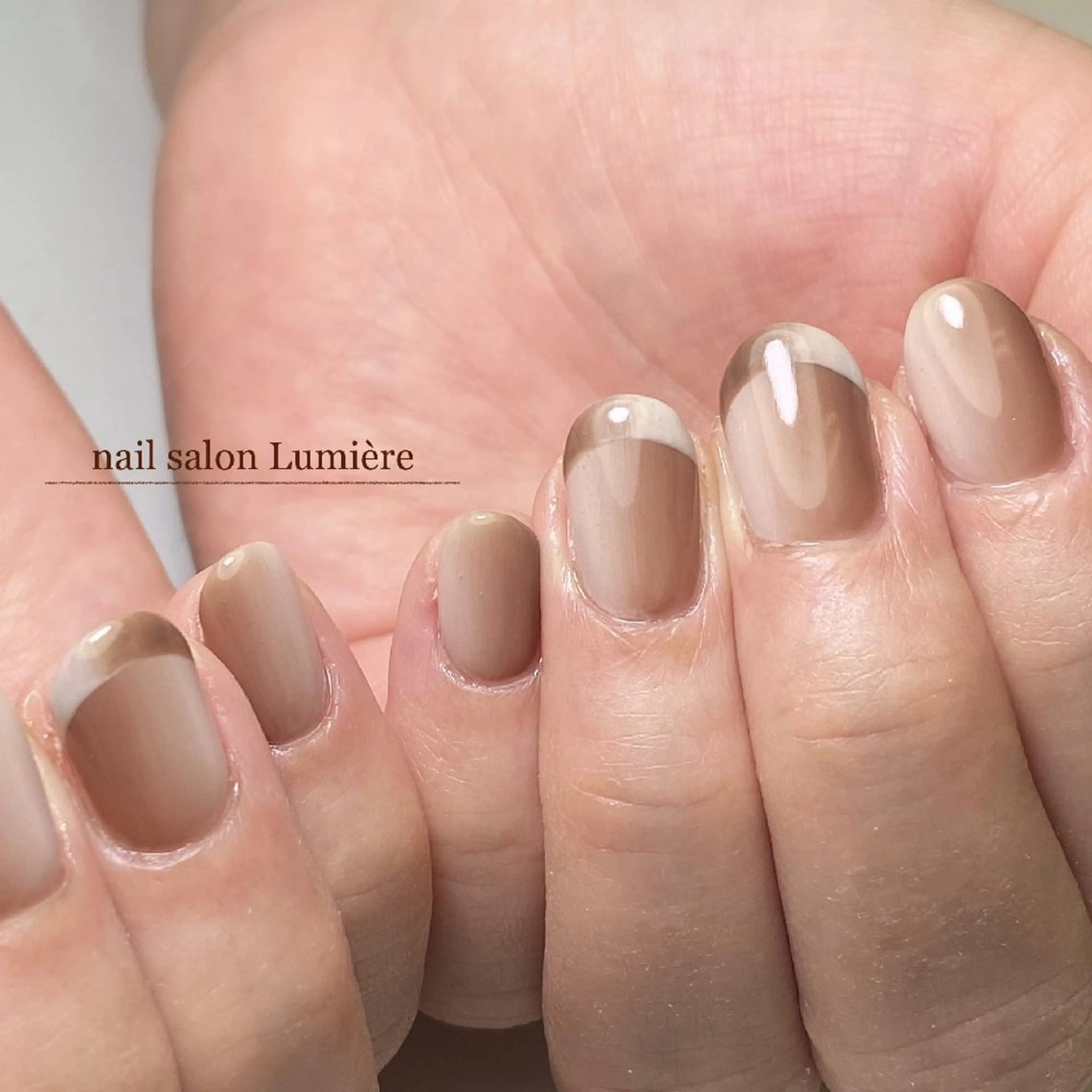 ネイル フレンチネイル オンブレフレンチ nail salon Lumièreのネイルデザイン