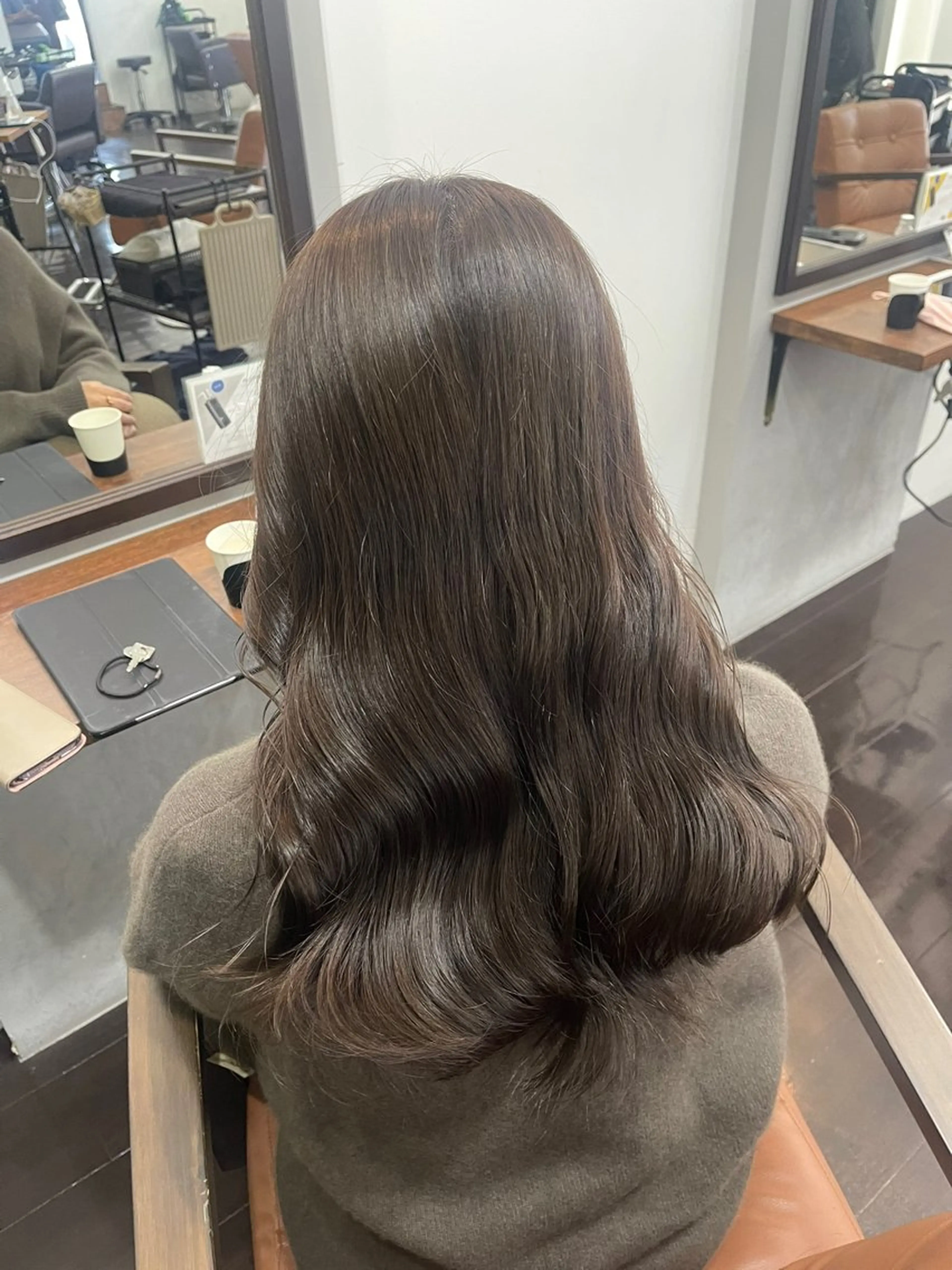 ミディアム ヘアカラー トリートメント 難波 茜のヘアスタイル