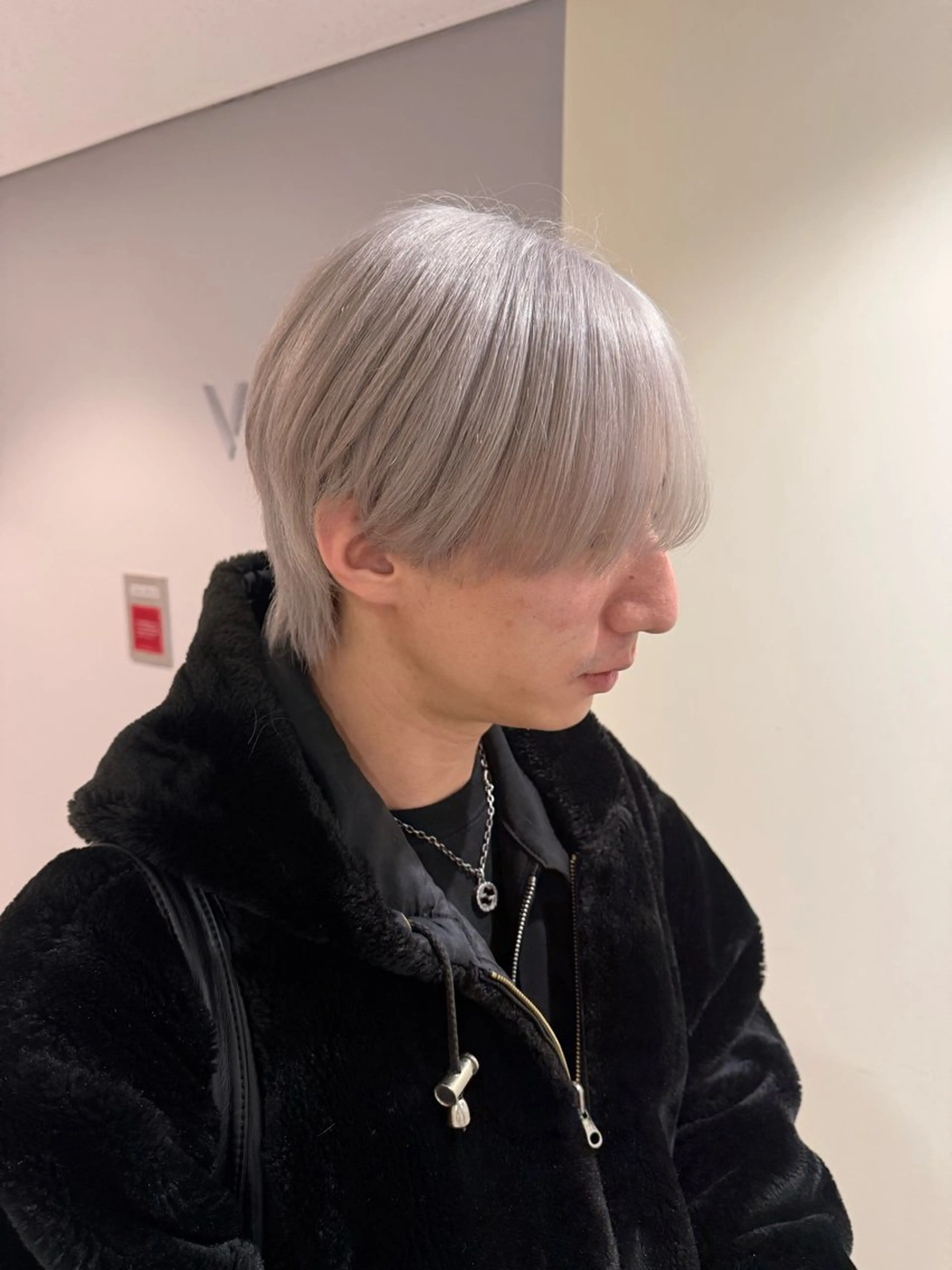 ショート カラー シルバー ホワイトシルバー ヘアカラー トリートメント ヘアセット ハイトーンレイヤー 顔まわりSOTAのヘアスタイル