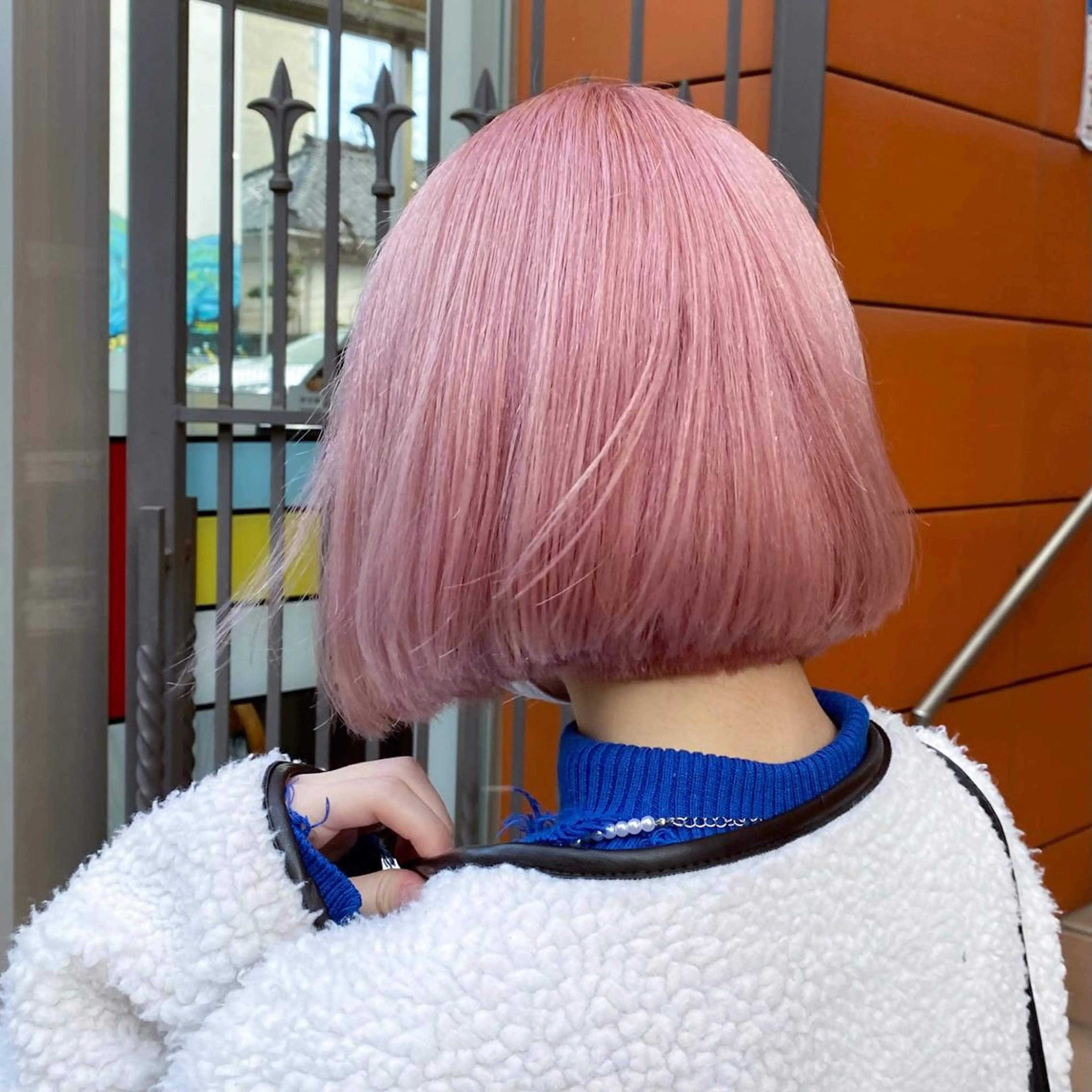 ショート カラー ピンクカラー 鈴木/ニュアンス パーマ/メンズのヘアスタイル