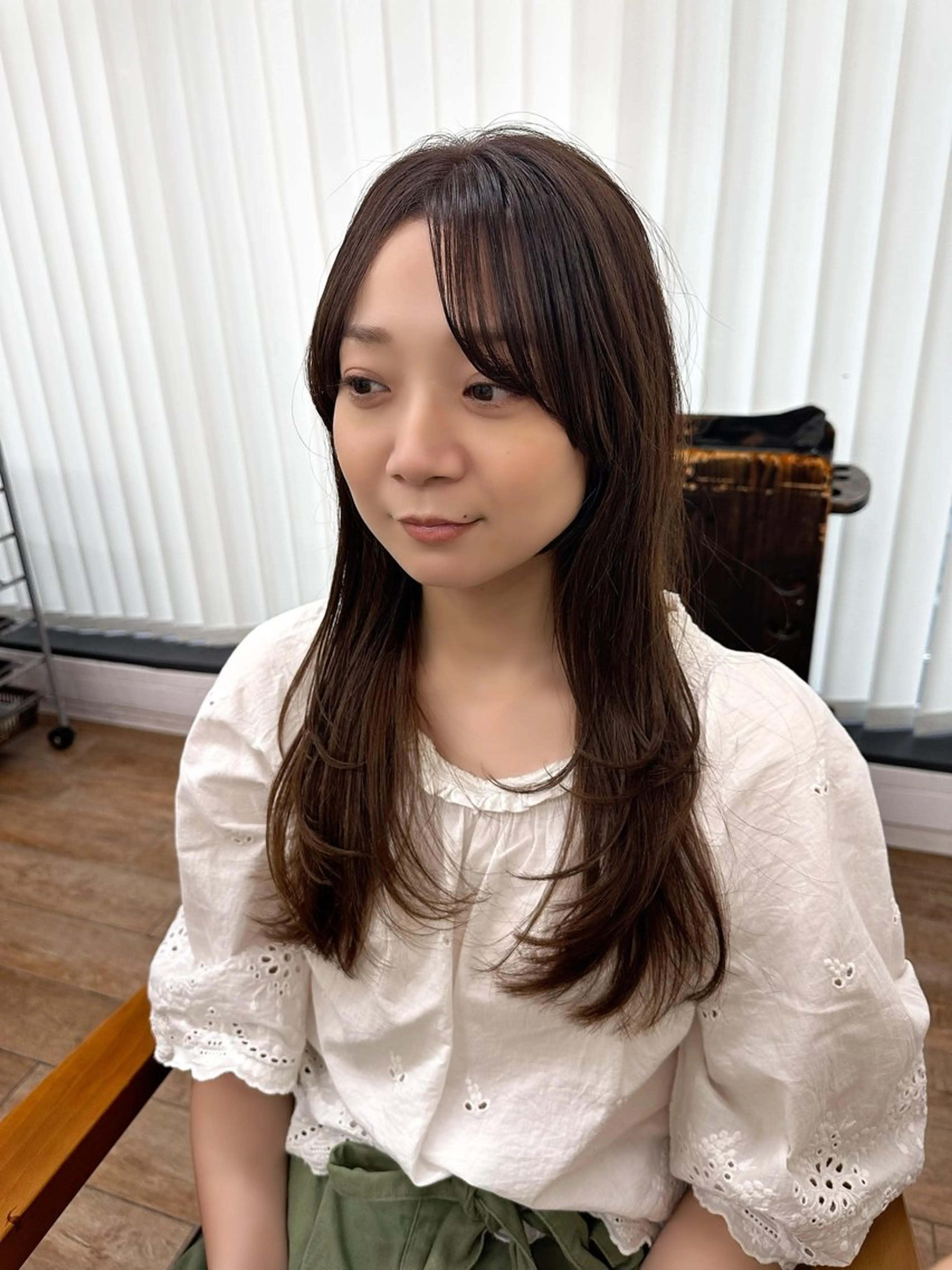 ロング カラー パーマ ヘアアレンジ メンズ キッズ レイヤーカット 🌿透け感カラーのヘアスタイル