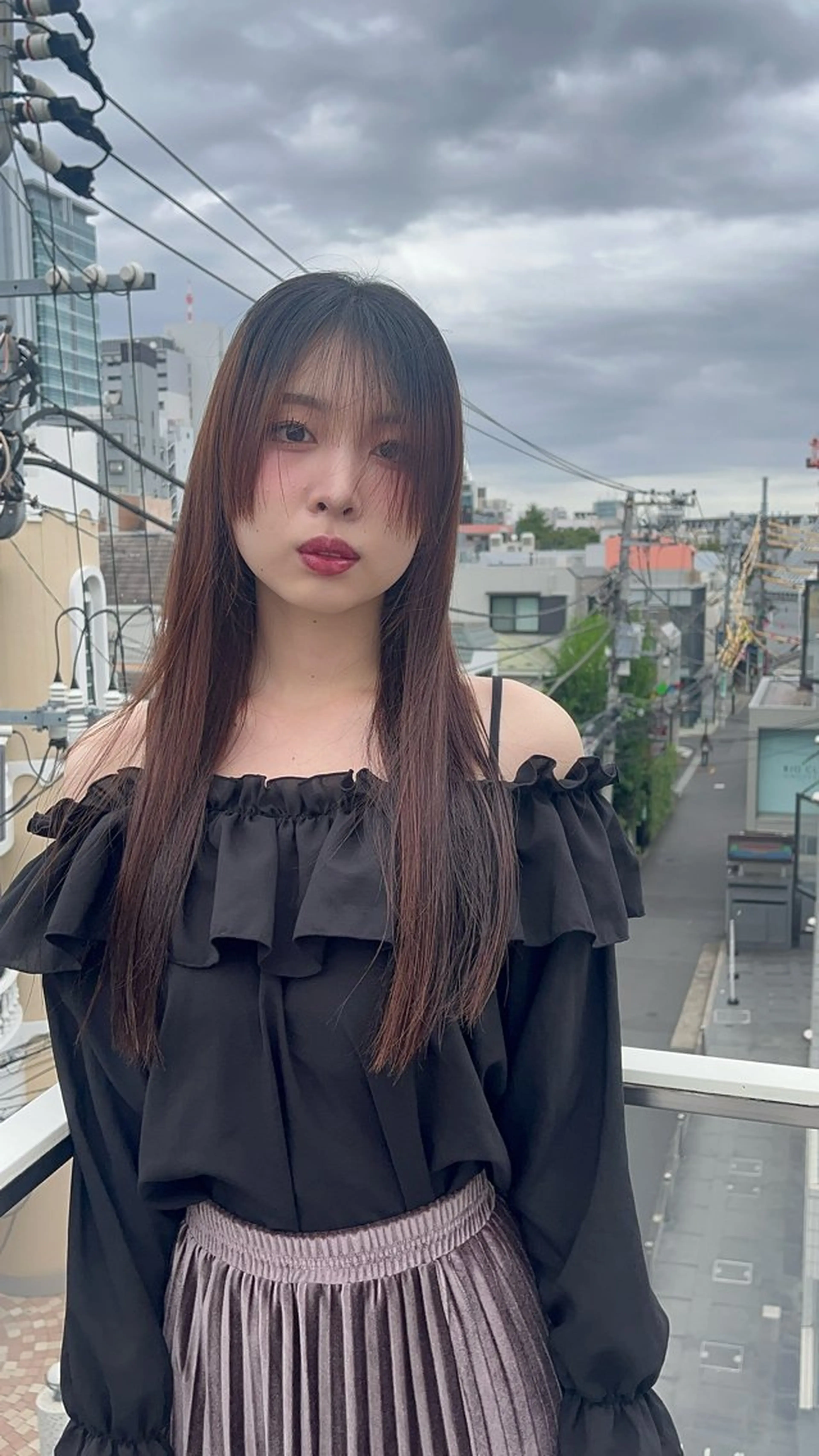 ミディアム 山崎/ボブ縮毛矯正 レイヤー髪質改善のヘアスタイル