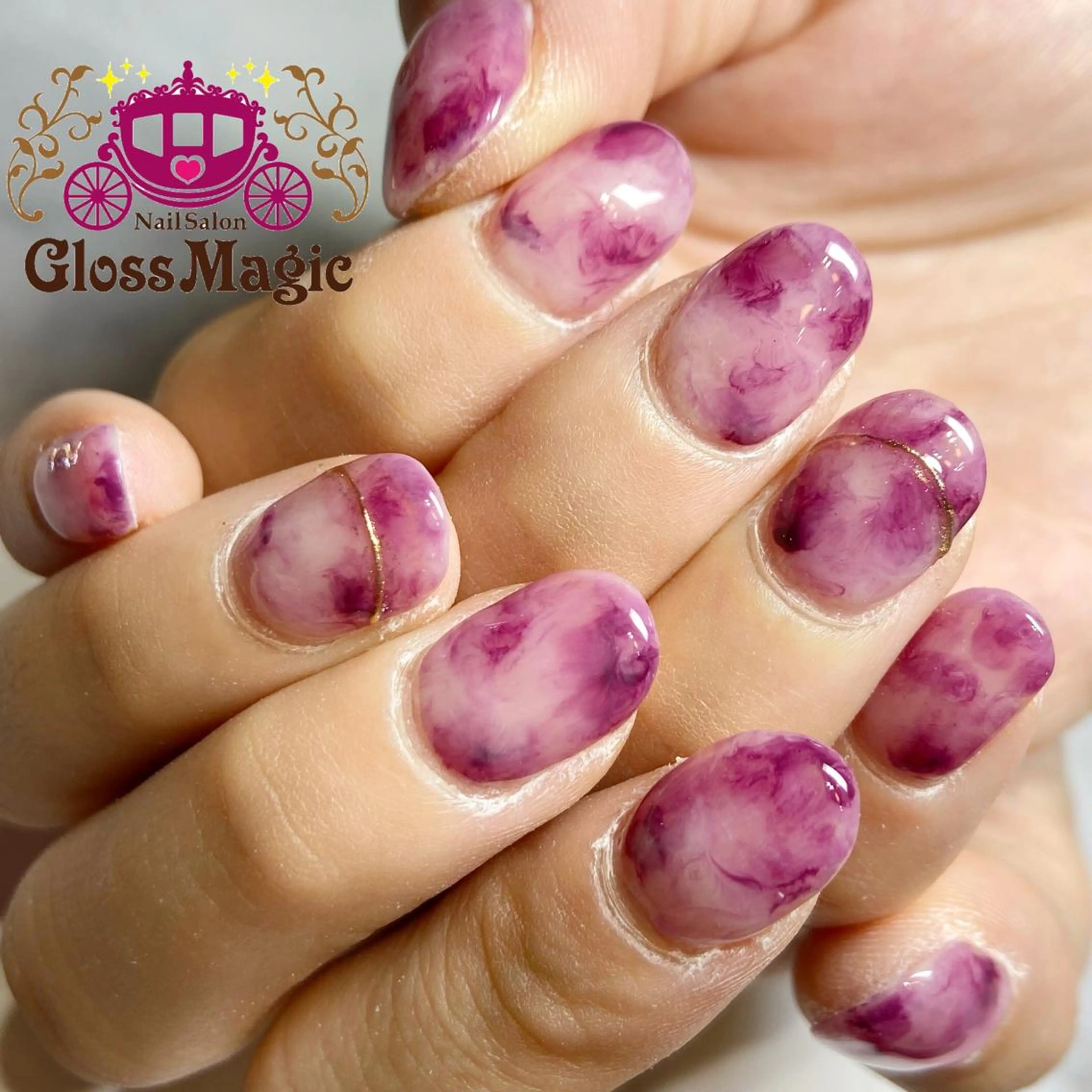 ネイル クリアネイル 大理石ネイル(マーブル) YUN 💅のネイルデザイン