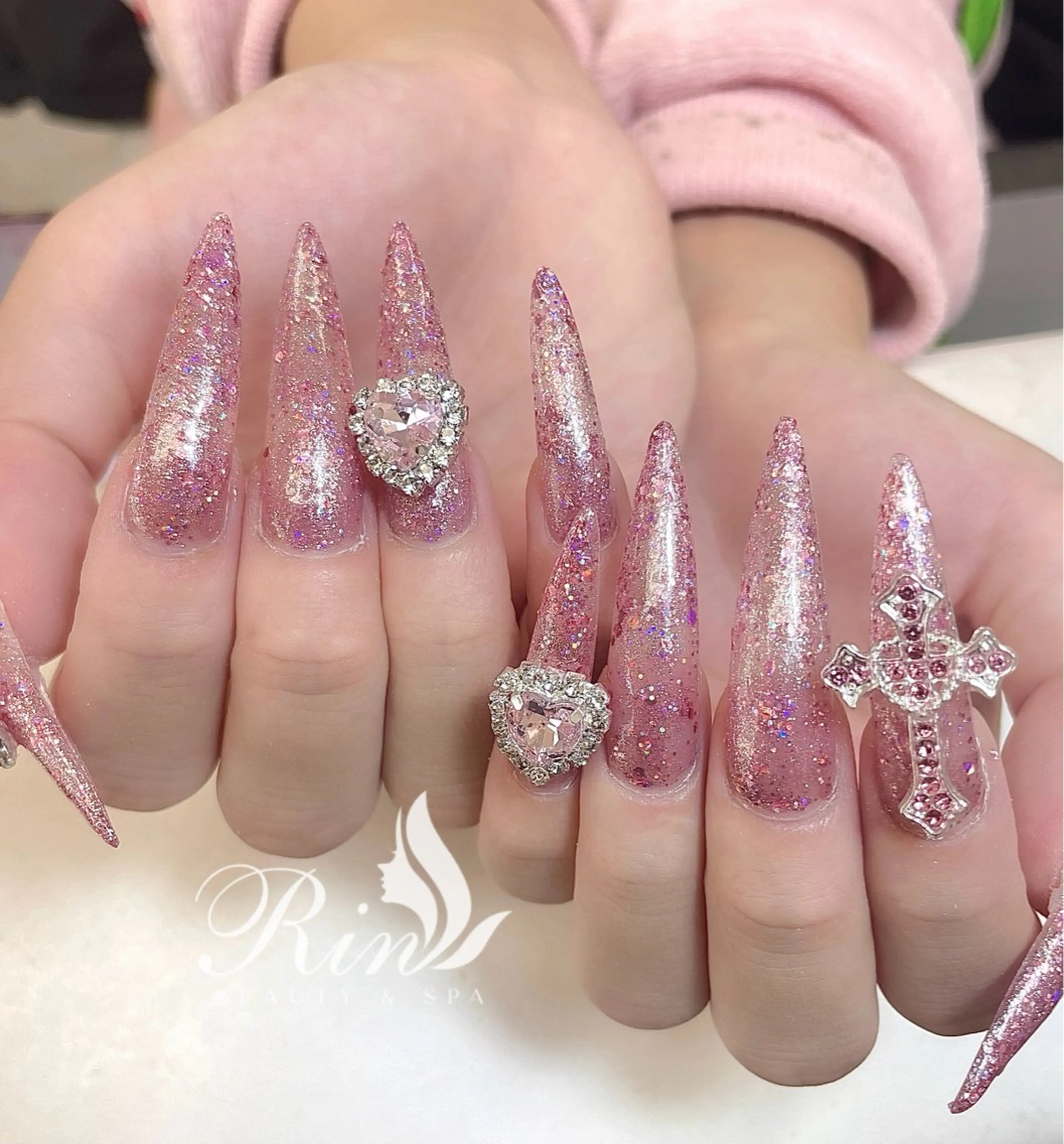 ネイル アートネイル フレンチネイル ジェルネイル 韓国ネイル ミラーネイル Rin Nail 新大久保店のネイルデザイン