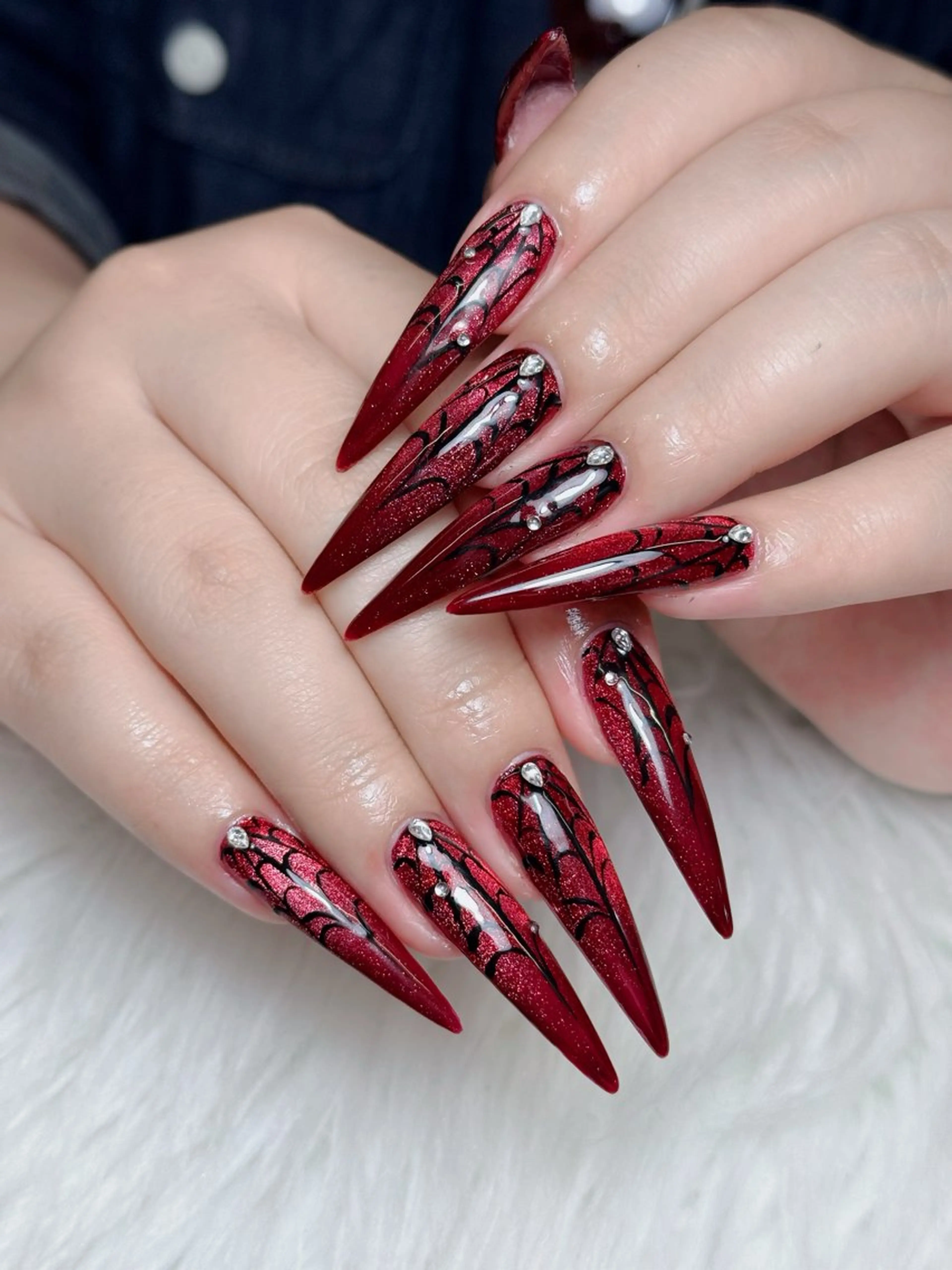 ネイル オーロラネイル チークネイル 長さ出し フレンチネイル 韓国ネイル ハンドネイル Lumi Shinokuboのネイルデザイン