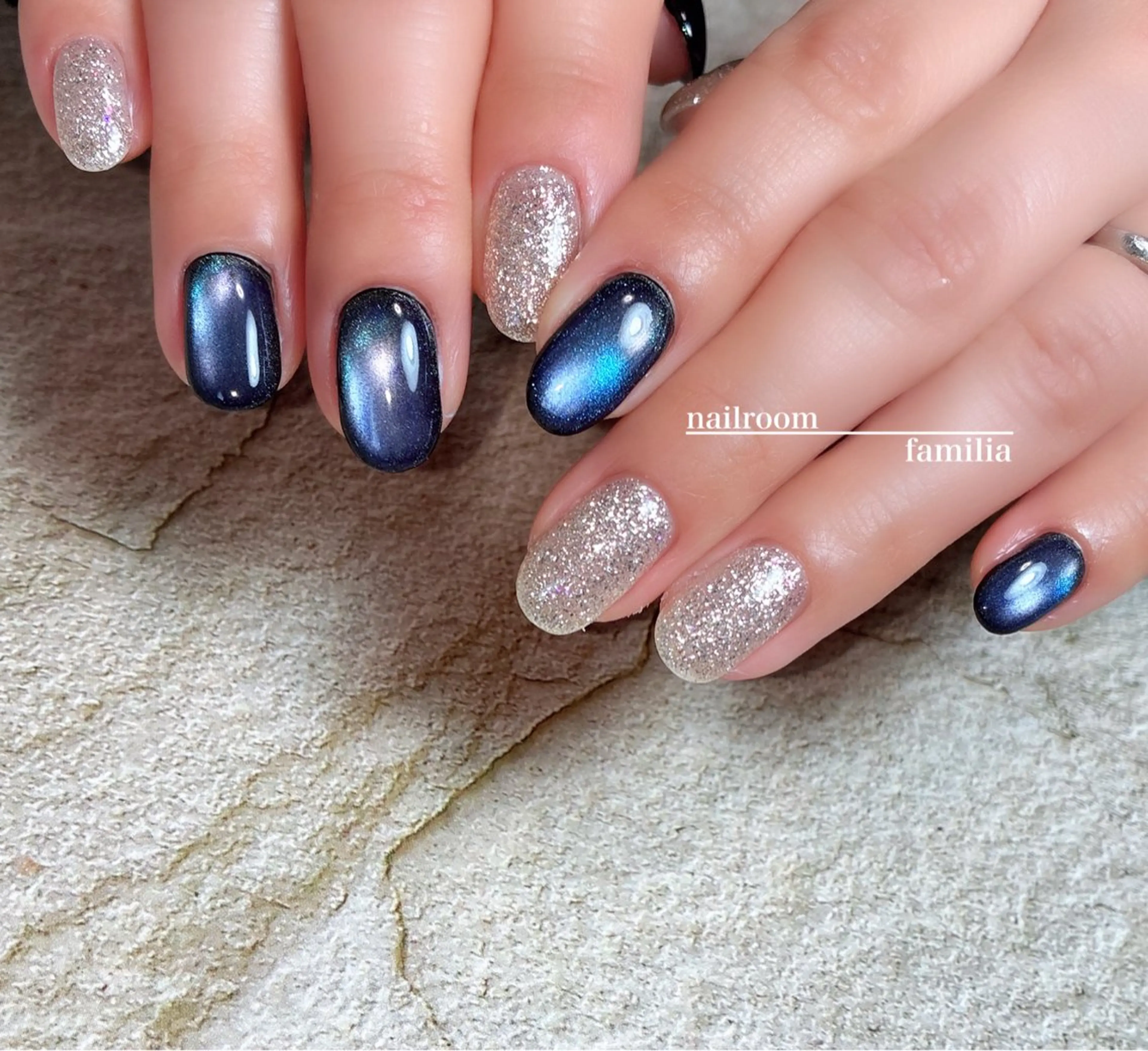 ネイル フラッシュネイル マグネットネイル ハンドネイル -nailroom- familiaのネイルデザイン