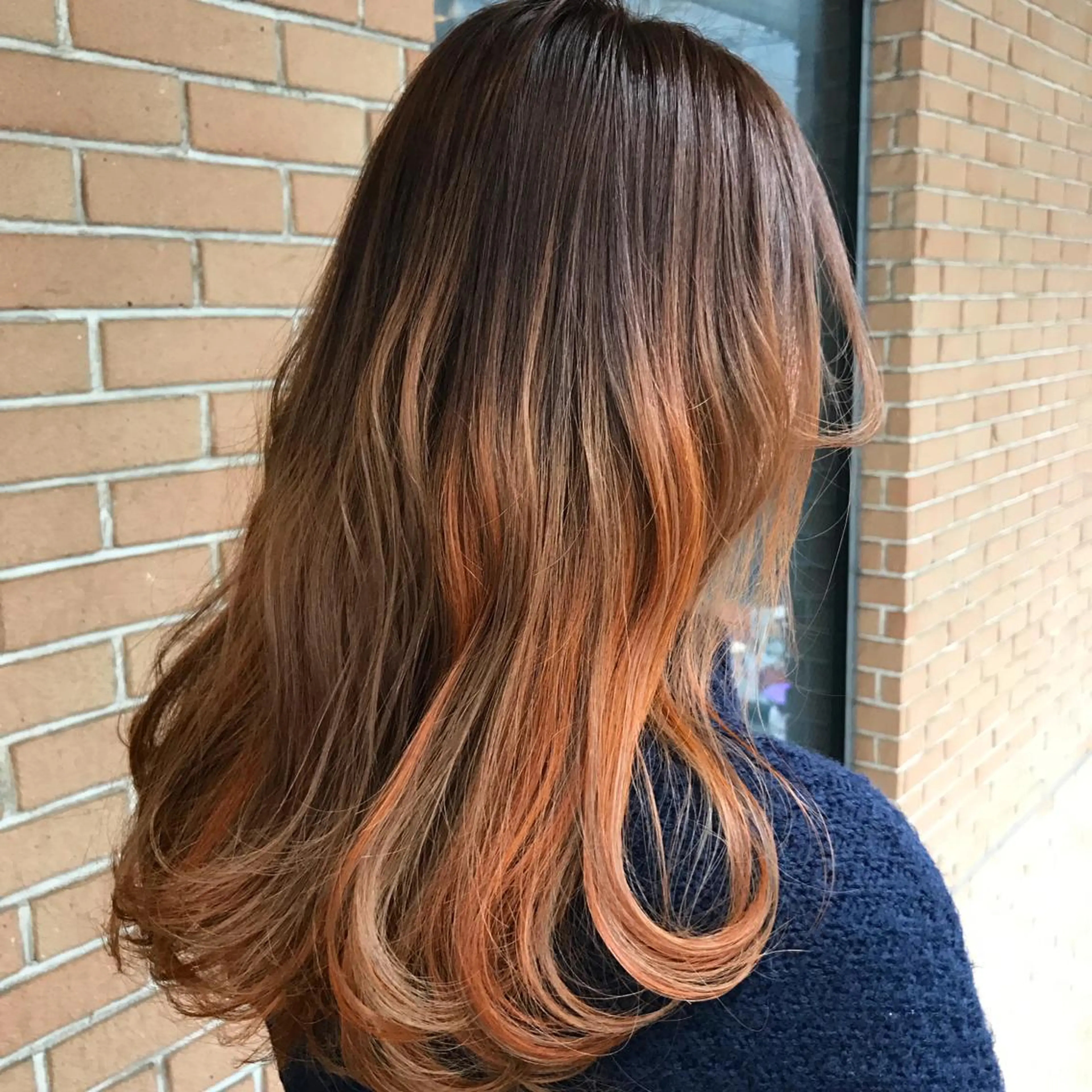 ミディアム カラー パーマ ヘアアレンジ メンズ キッズ ネイル マツエク・マツパ ダブルカラー グラデーションカラー オレンジ カラーマツエク グラデーション サロンドミルク 原宿のヘアスタイル