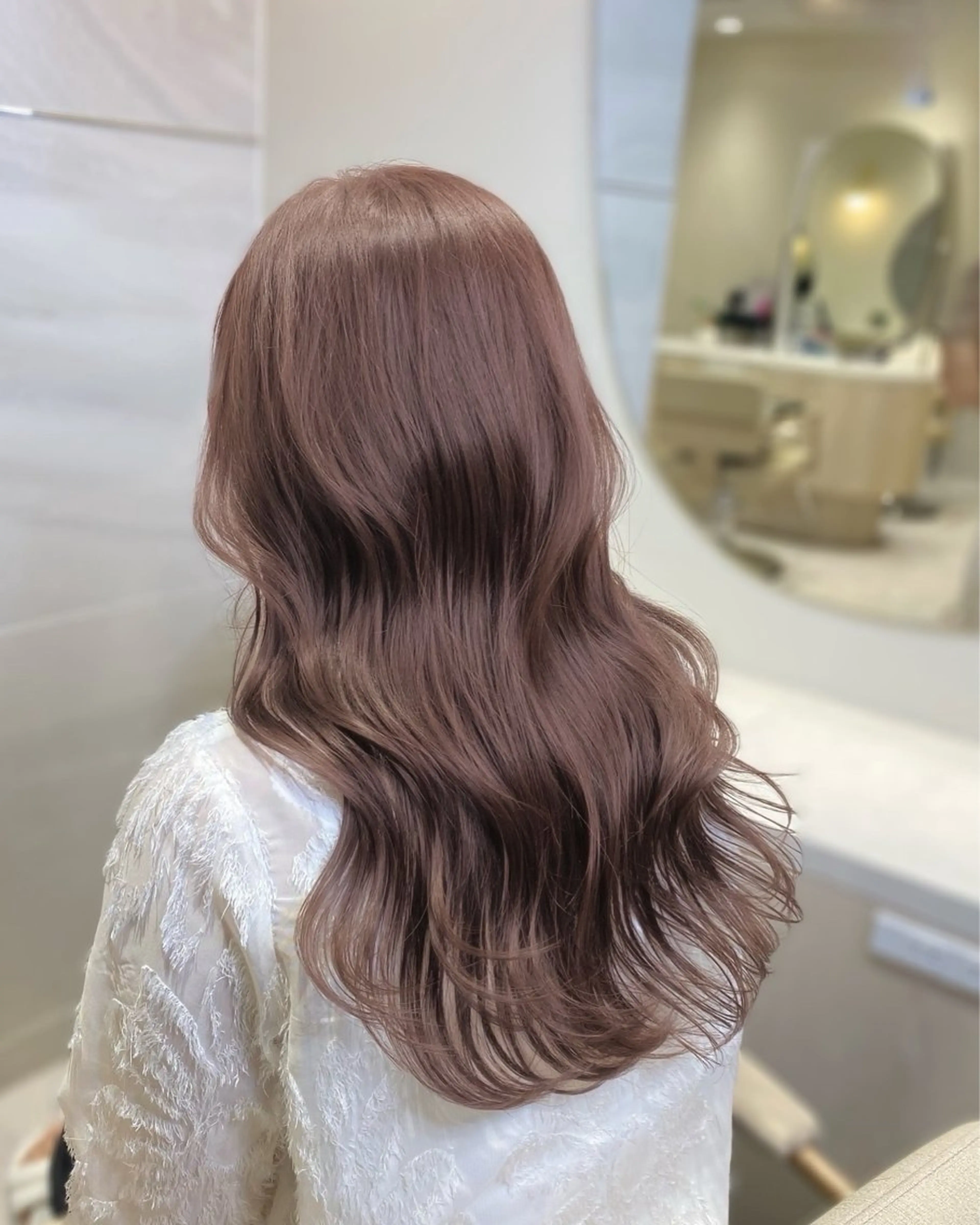 ロング カラー ブリーチ ブラウンカラー ダブルカラー ブリーチなしカラー カット ヘアカラー 透明感カラー🌿 グレージュ🐺陽介のヘアスタイル