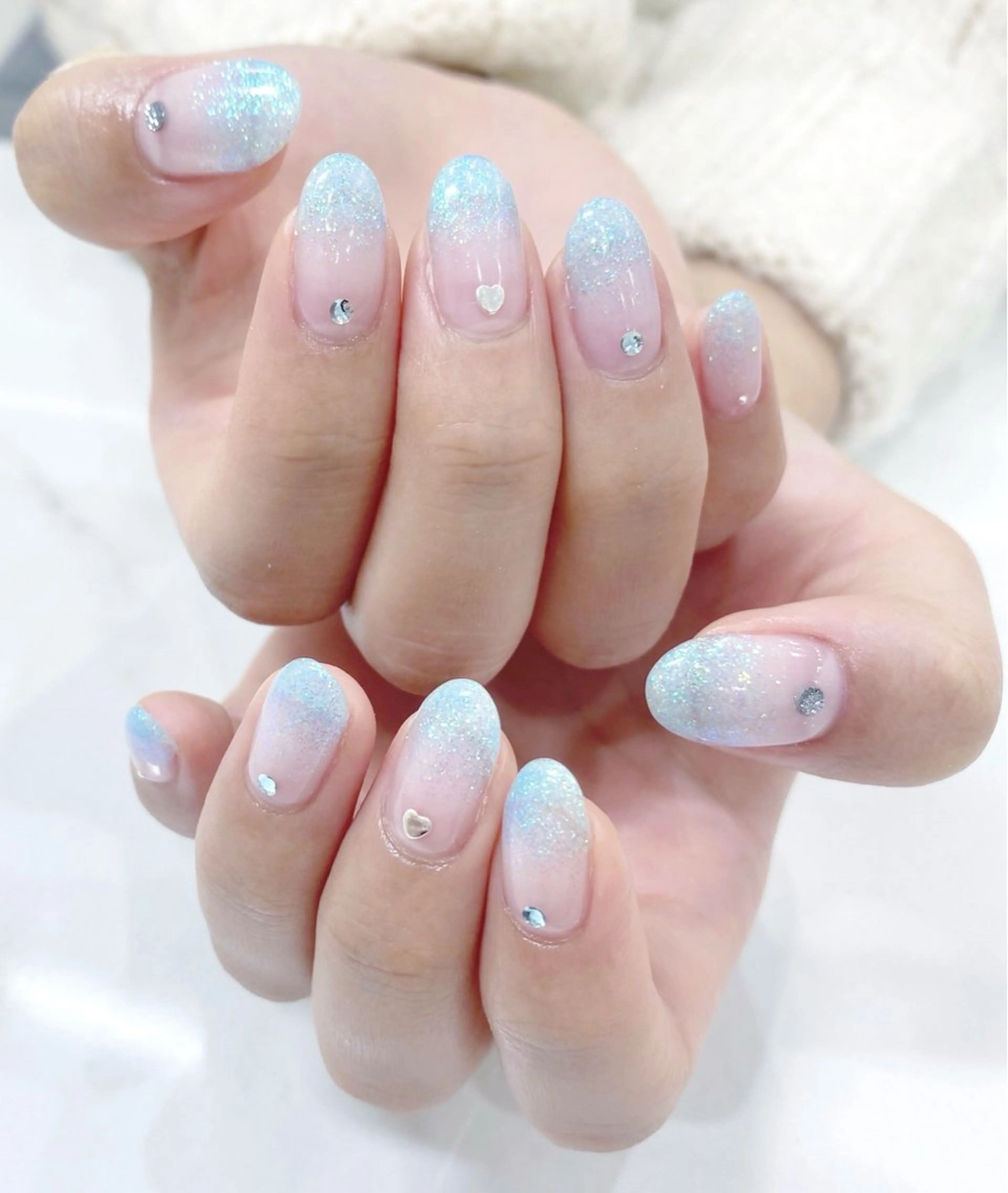 🍒ラメグラデーション(ベースクリア)の写真