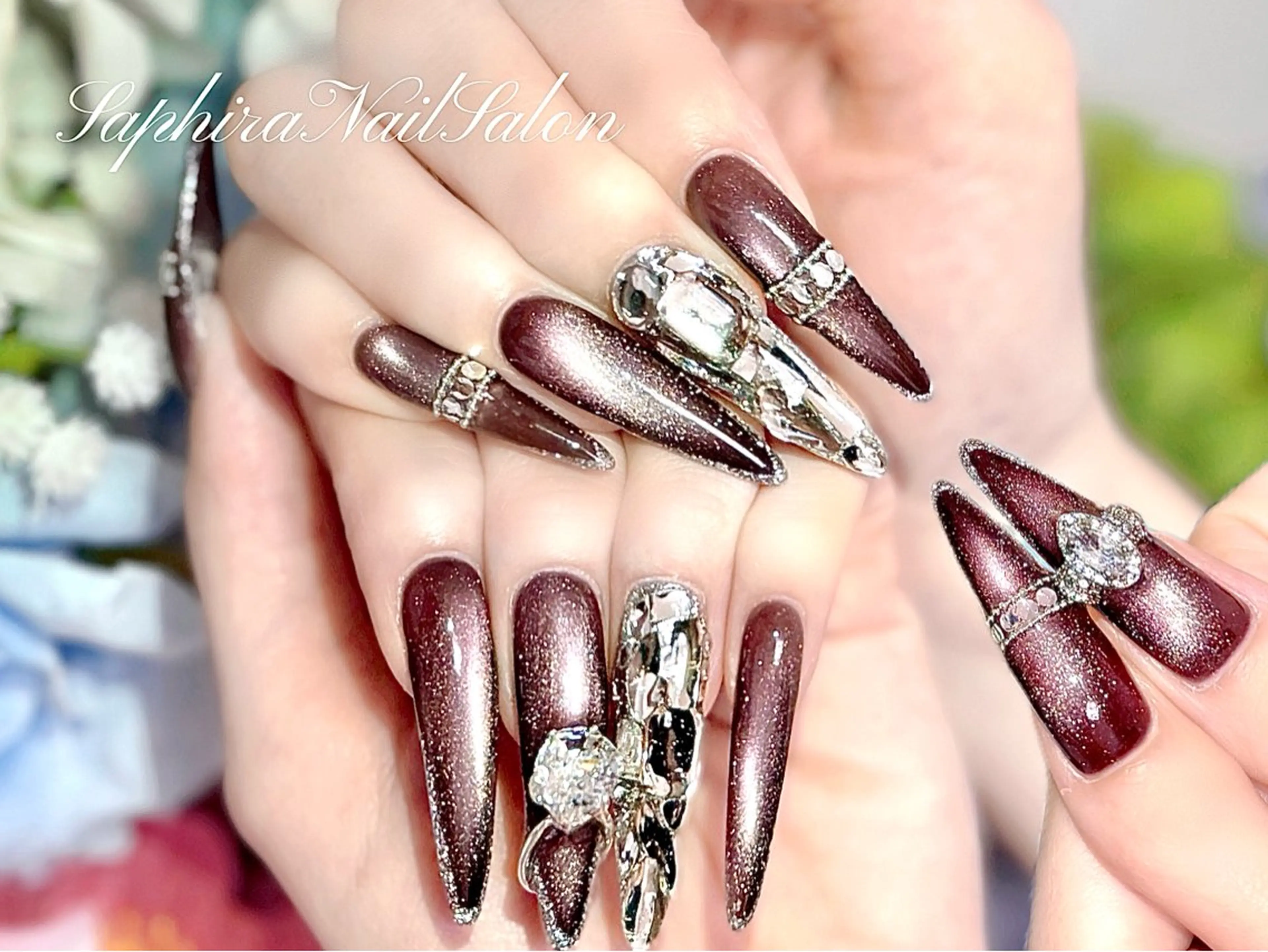 カラー ハンドネイル Saphiraネイル サロン錦糸町のネイルデザイン