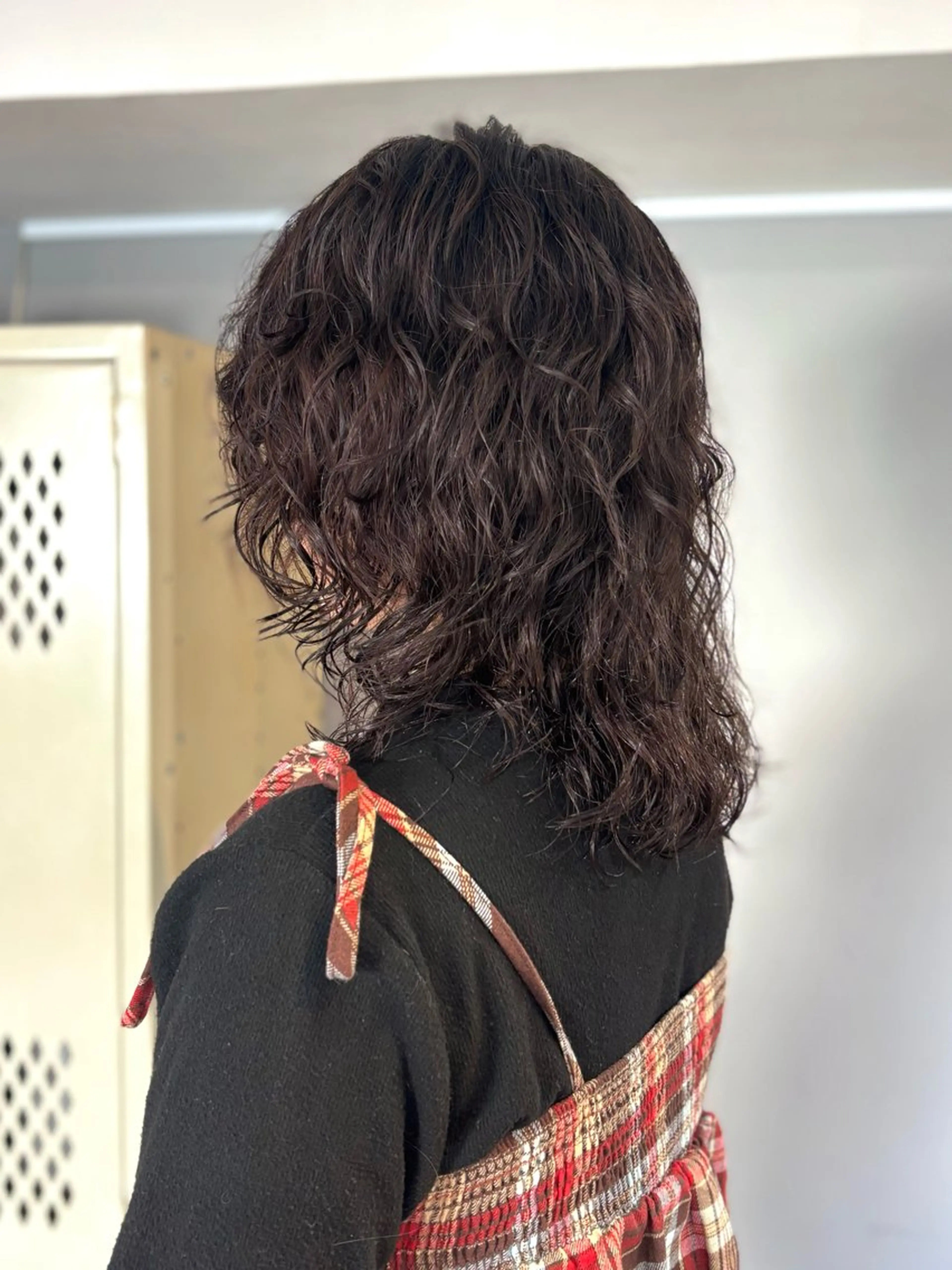 ミディアム パーマ カット ヘアカラー パーマ 髪質改善/ヘアケア coiiはしもとはなのヘアスタイル