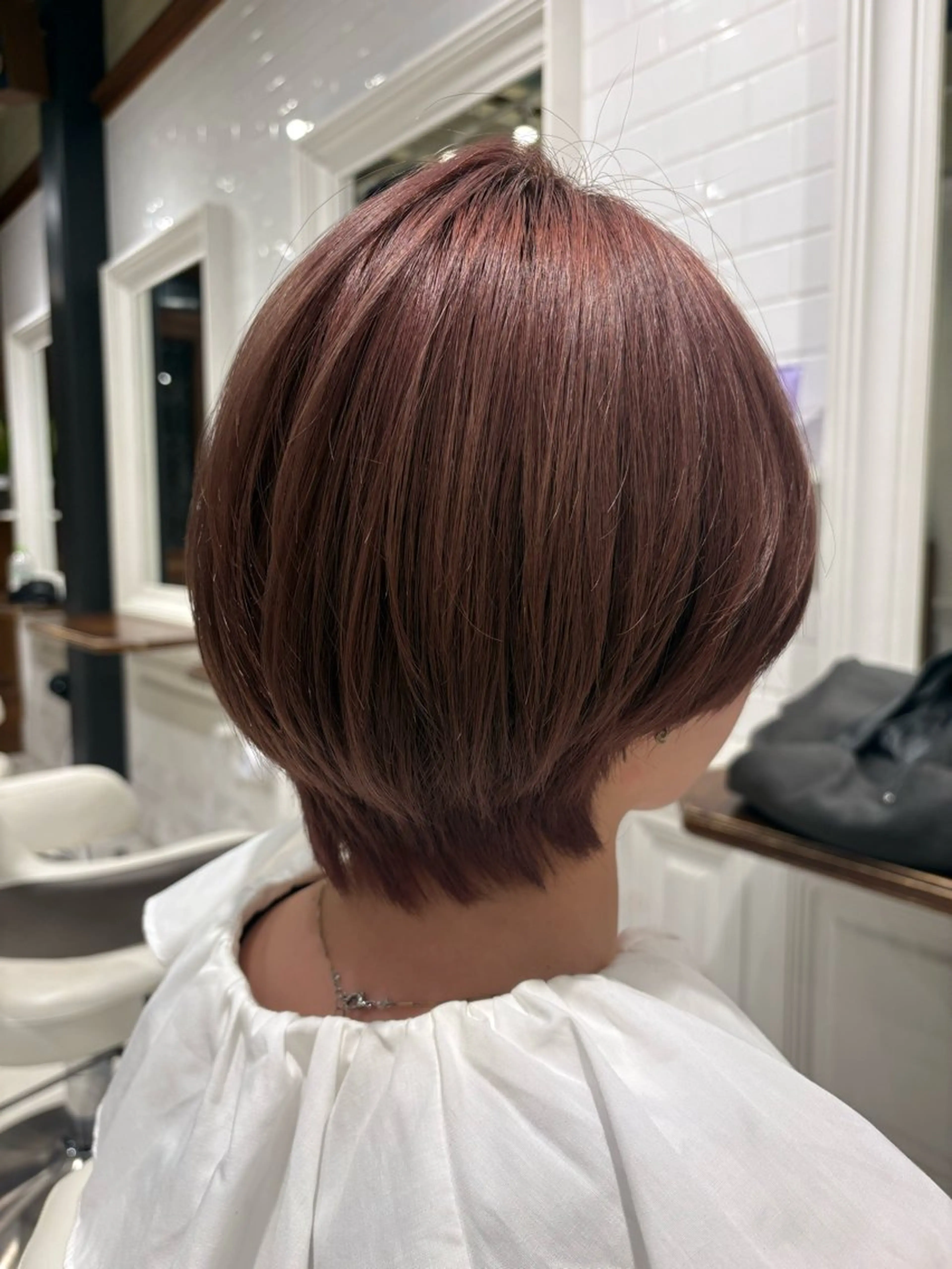 ショート カラー ブリーチ ブラウンカラー ハラユウタ 千歳船橋駅のヘアスタイル