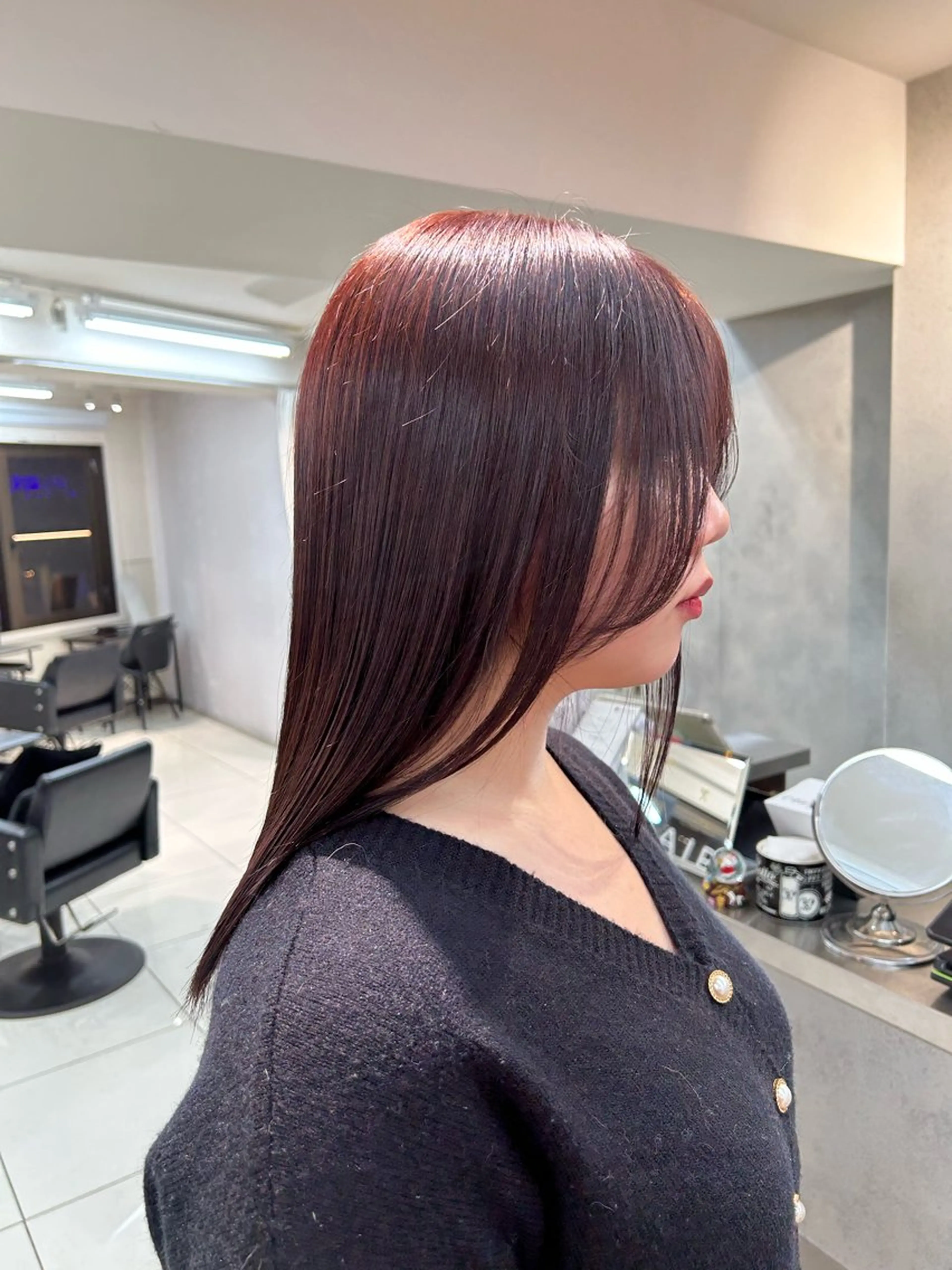 セミロング くびれボブレイヤー 渋谷/kougaのヘアスタイル