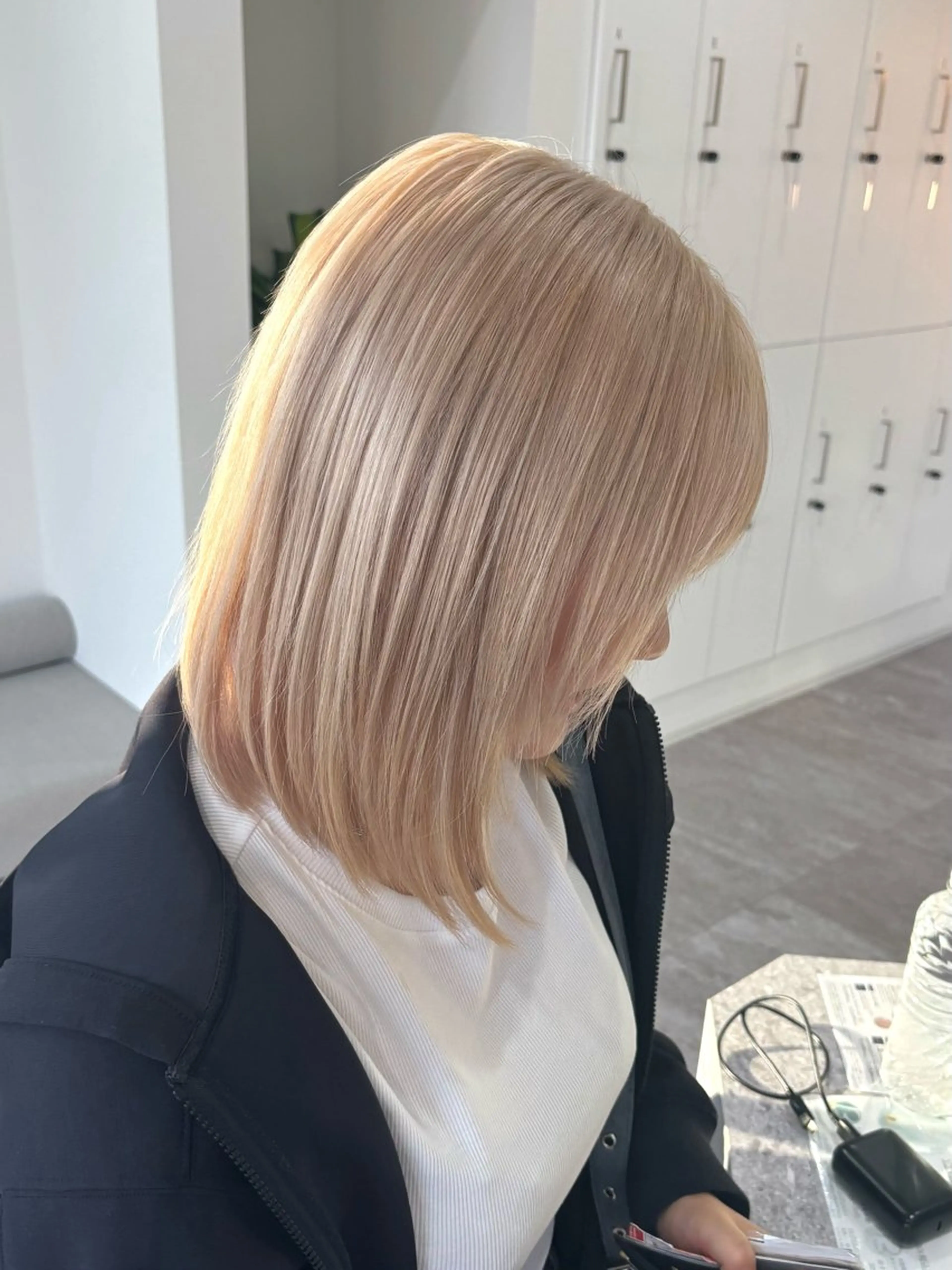 セミロング ヘアカラー 大人可愛い/韓国 レイヤー🎀まおのヘアスタイル