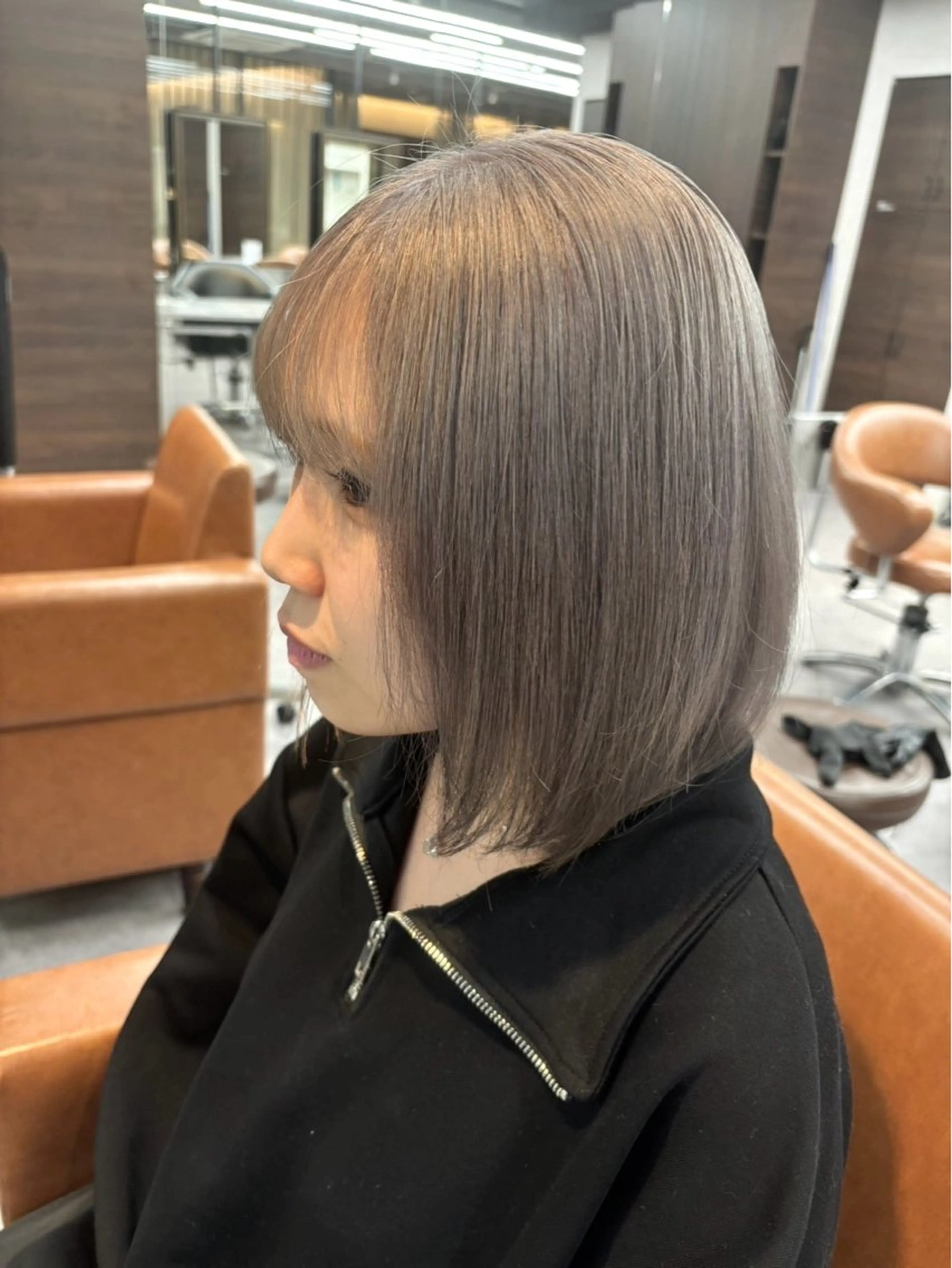 ミディアム カラー 藤原快斗/レイヤー /ウルフ/ハイトーンのヘアスタイル