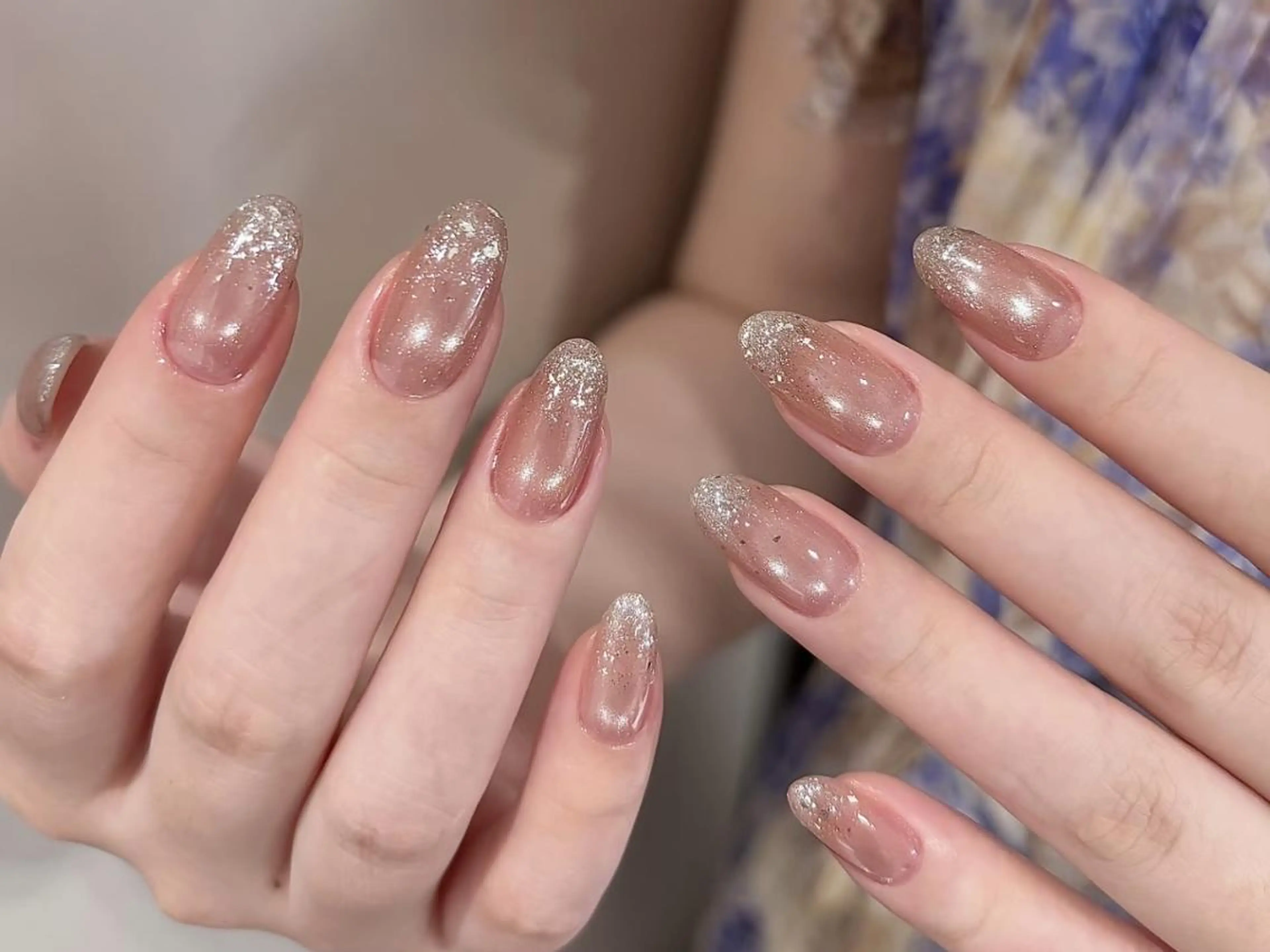 ネイル アニマル柄 ボルドー ブラウン フレンチネイル マグネットネイル ハンドネイル One Plus Nail Salonのネイルデザイン