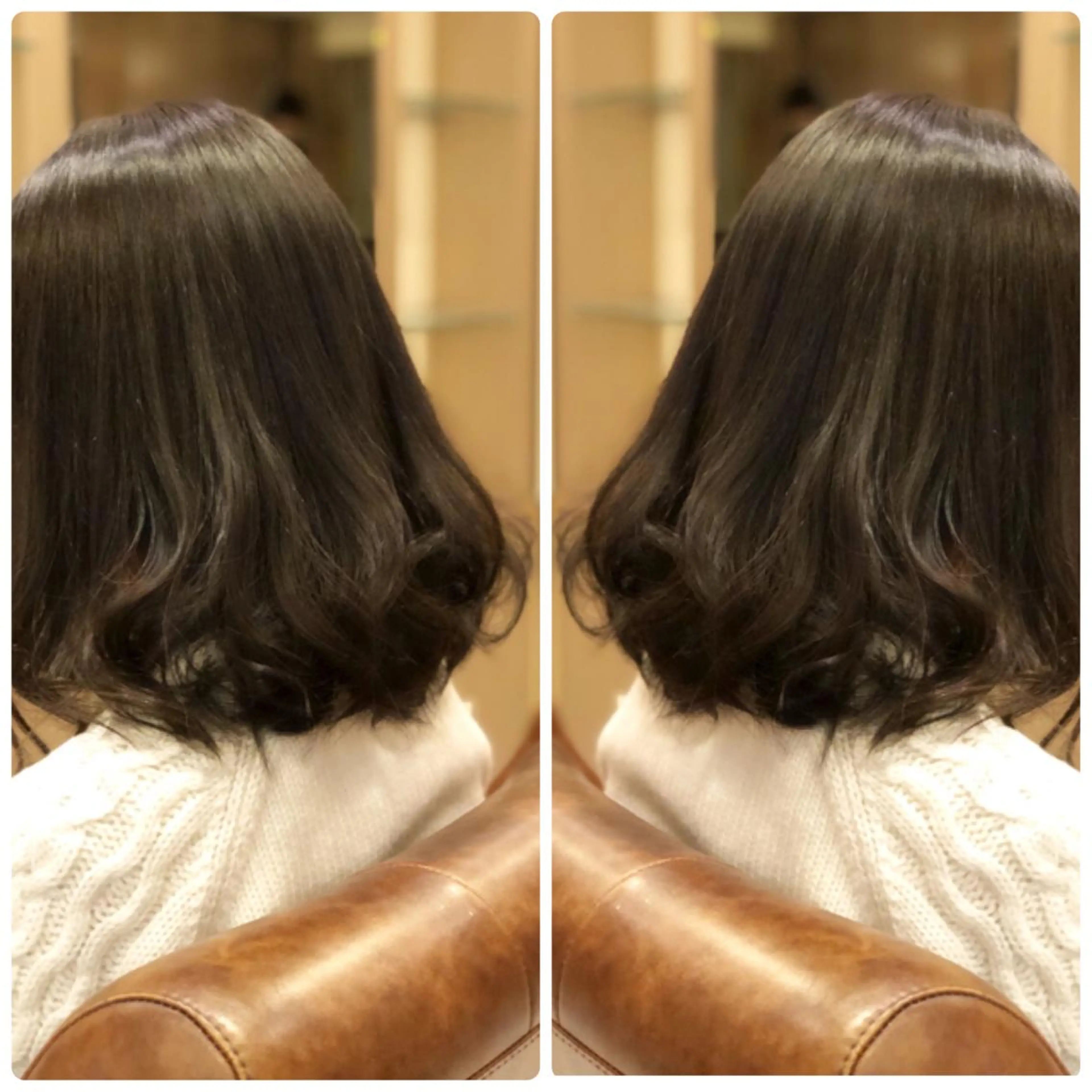 セミロング カラー アッシュ 透明感カラー イルミナカラー ネイビーカラー ヘアカラー 小山内 龍一郎 店長のヘアスタイル