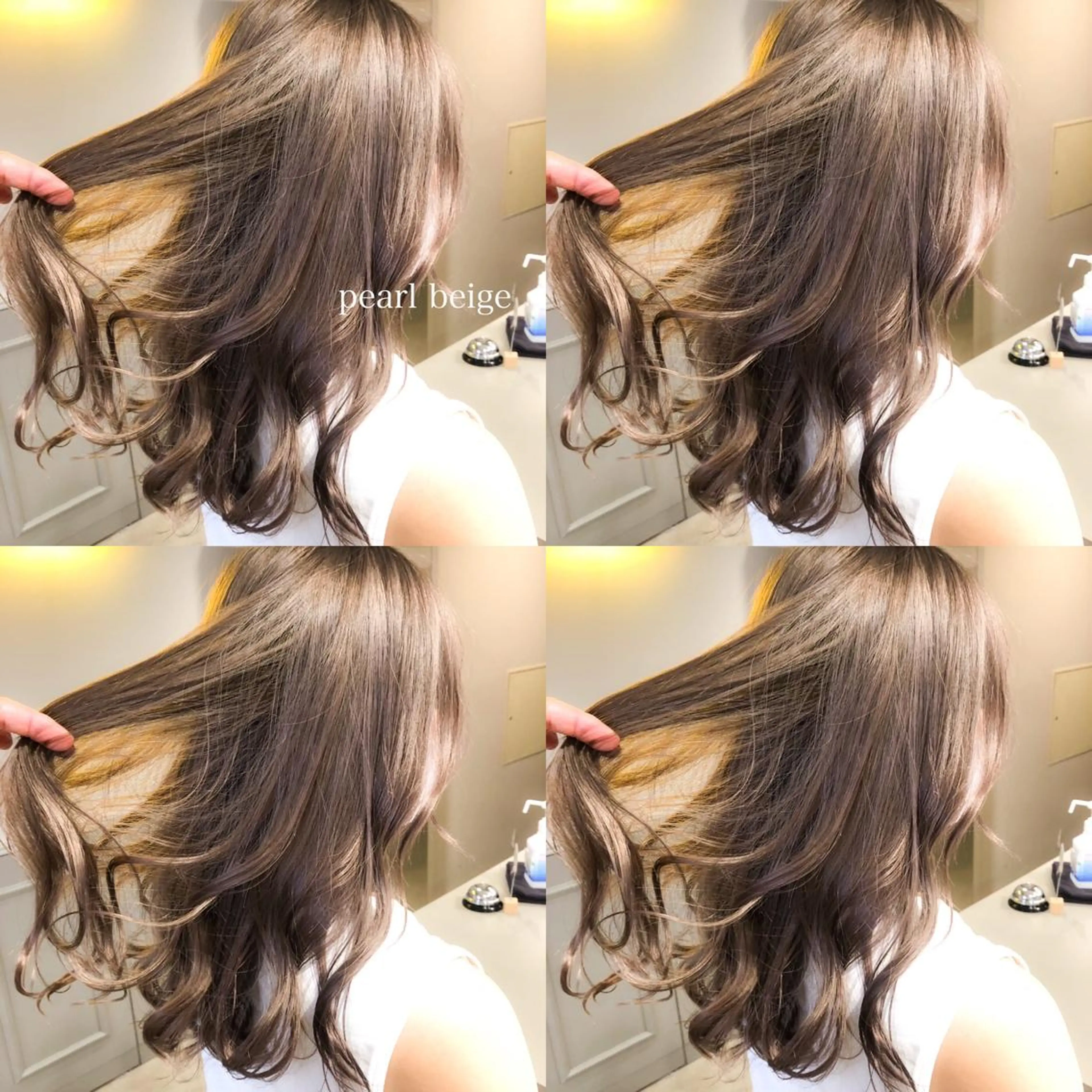 ロング カラー カット ヘアカラー ハイトーン×レイヤー カットTAKUMIのヘアスタイル