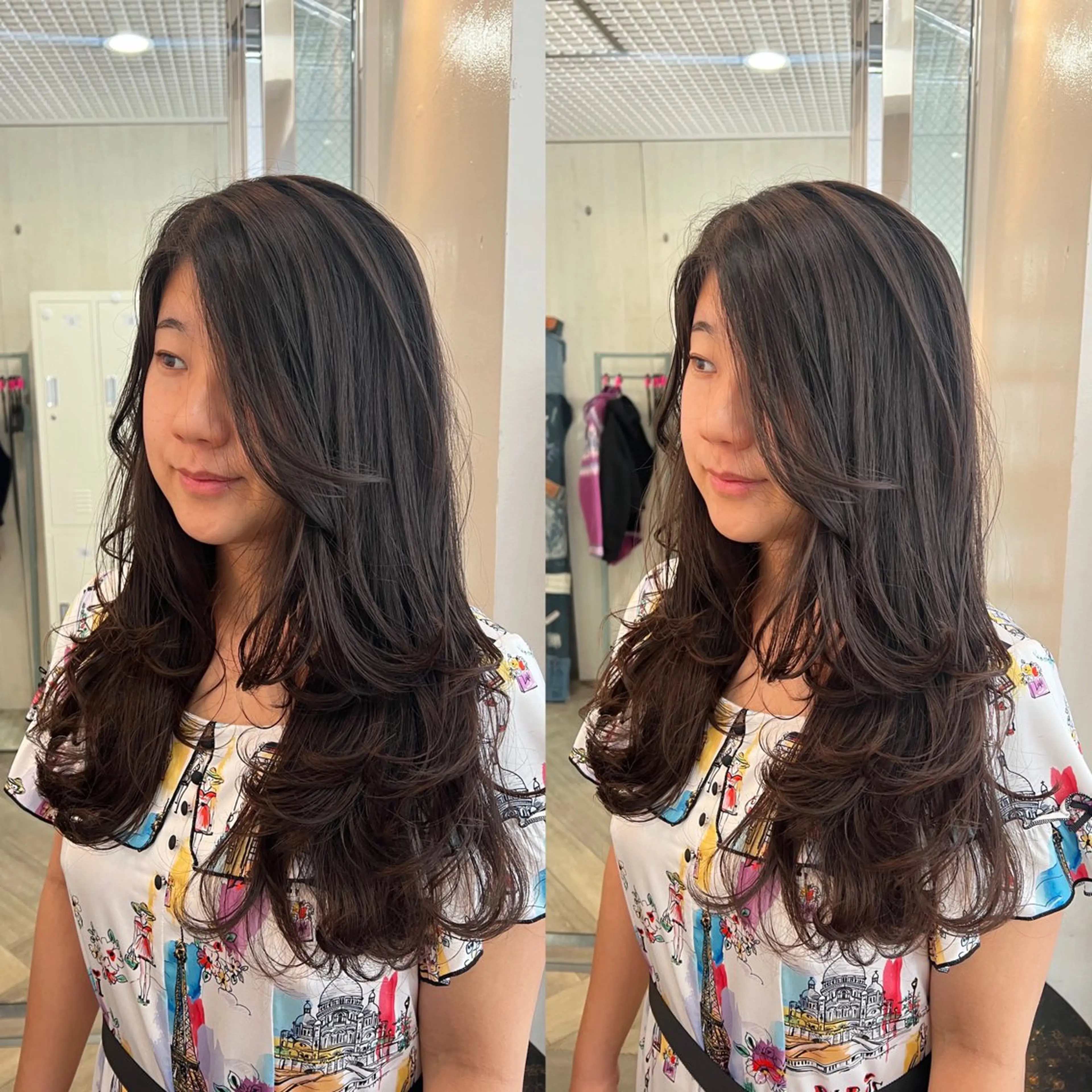 ロング カット トリートメント ハイライト/レイヤー /ハイトーン/AOIのヘアスタイル