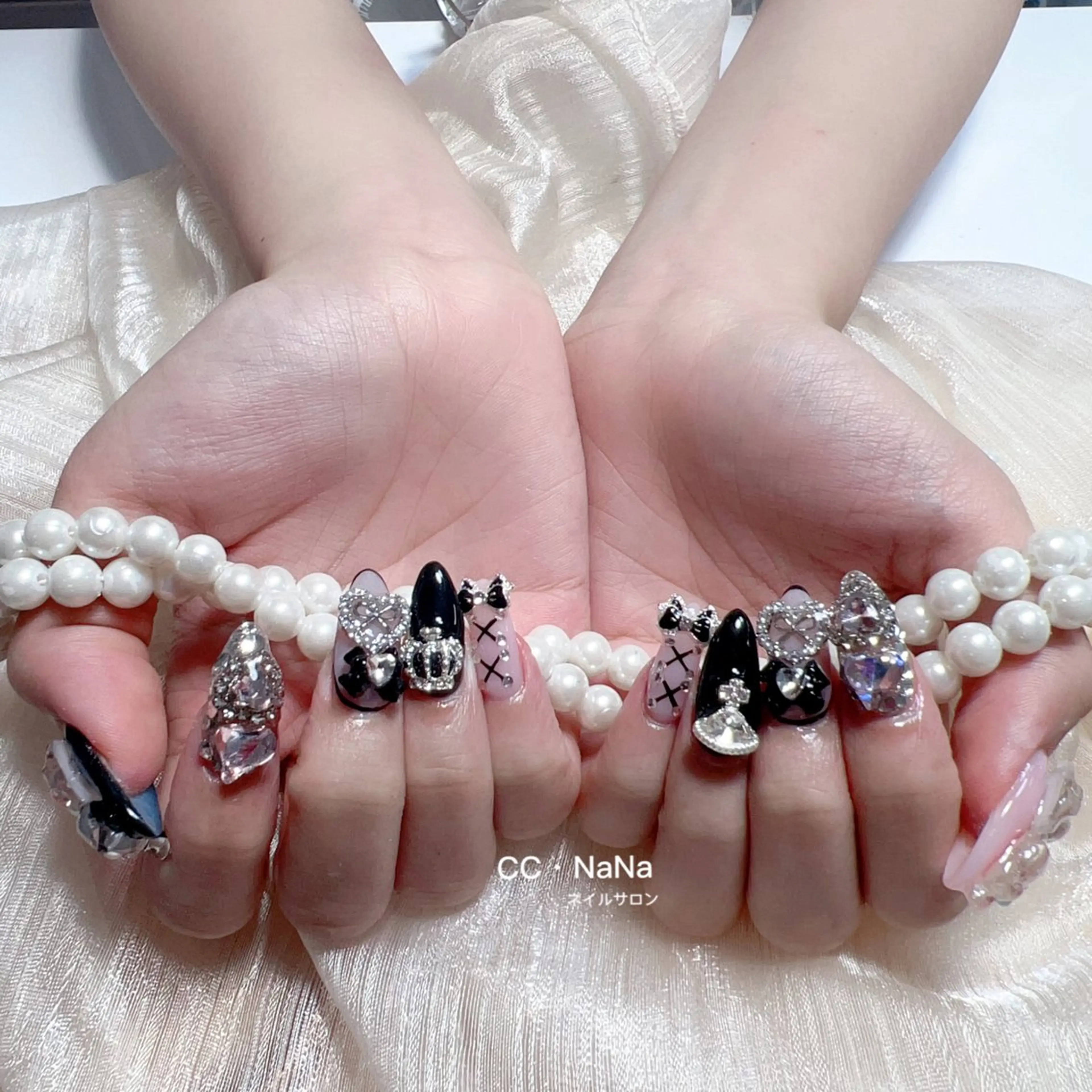 ネイル スカルプネイル ハンドネイル 💎CC・NaNa 韓国風ネイル🌙Cのネイルデザイン