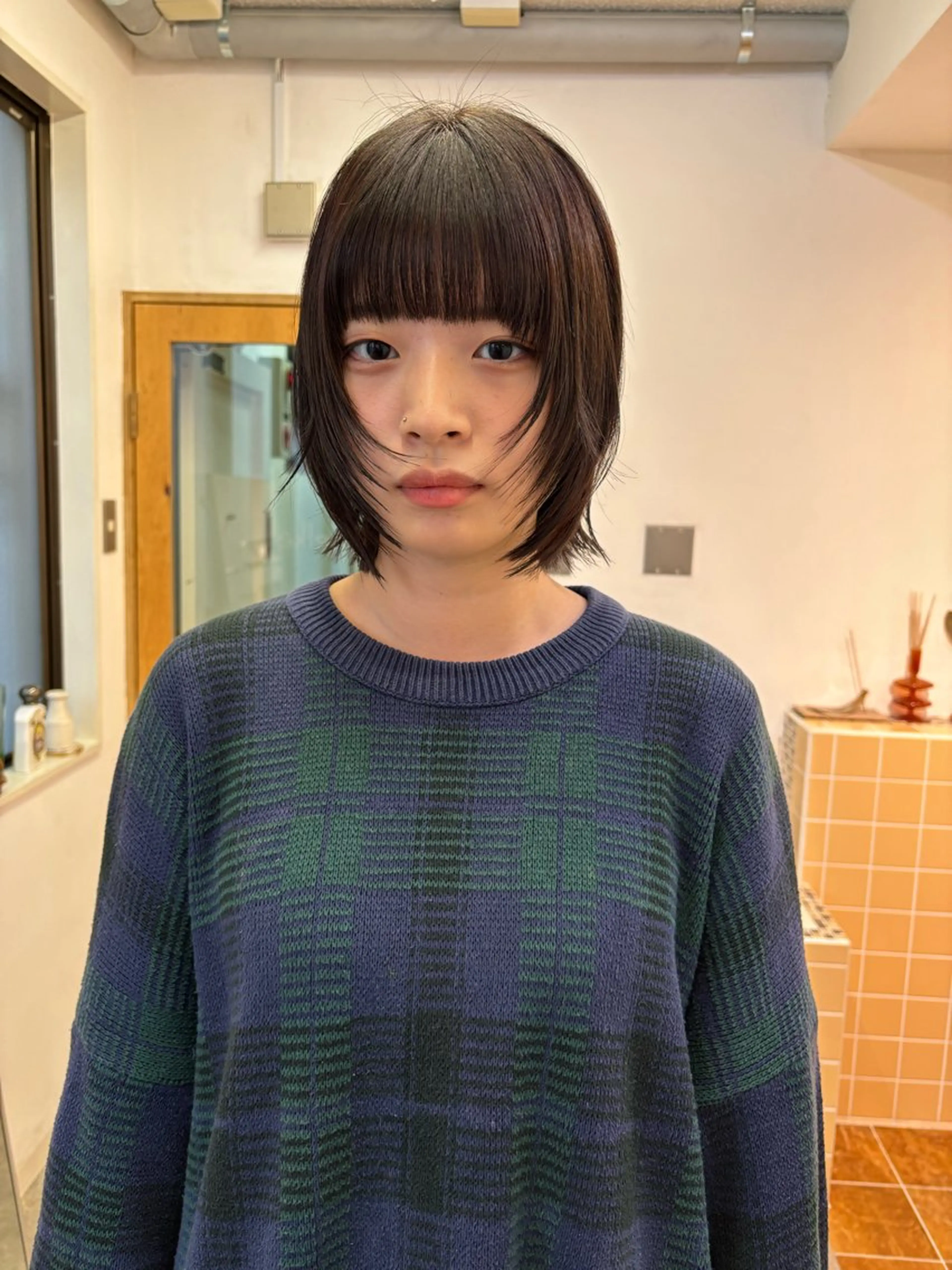 ミディアム カラー カット ヘアカラー トリートメント sakura🌸 レイヤー/韓国ヘアのヘアスタイル