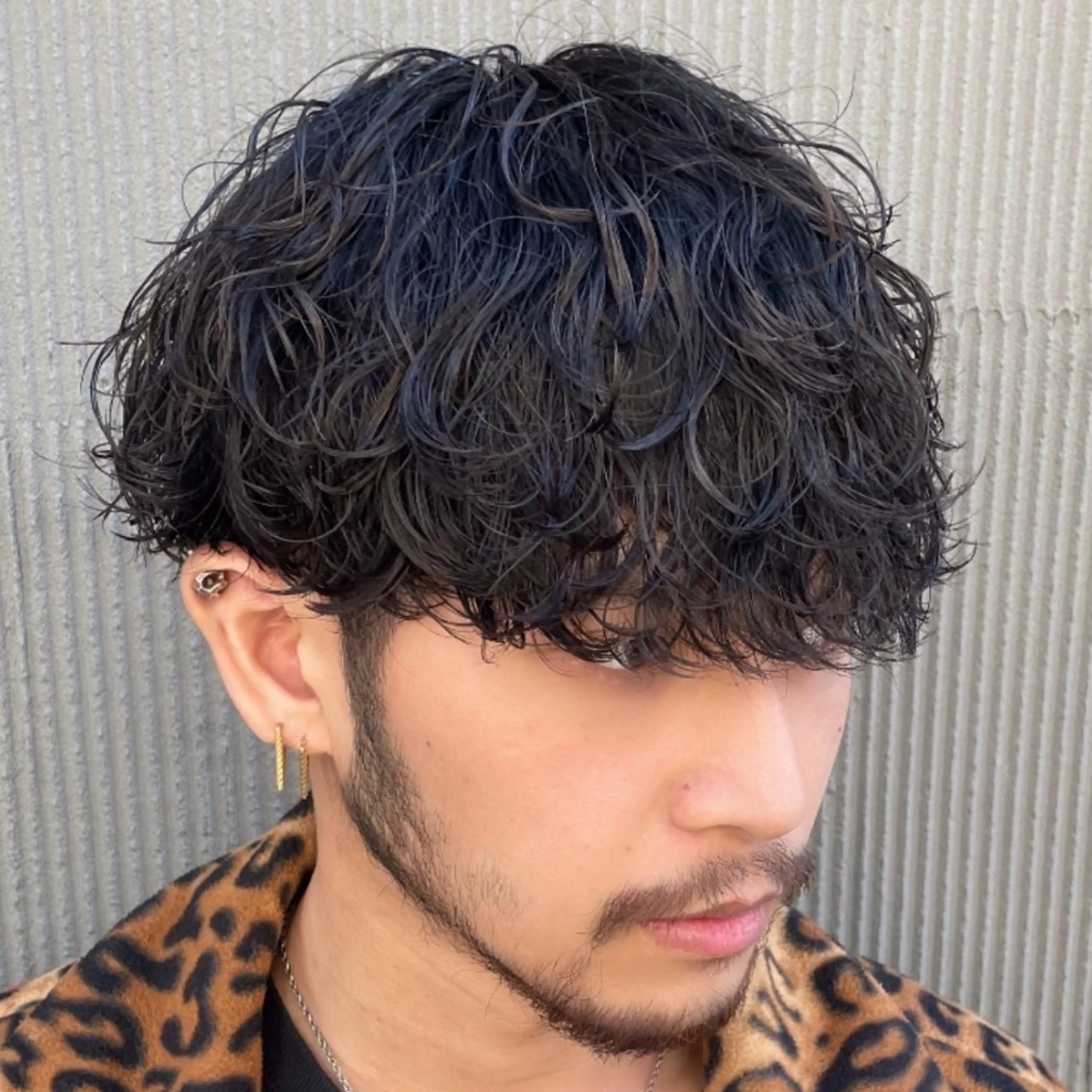 ミディアム パーマ ヘアアレンジ メンズ fifth 石川 凪のヘアスタイル