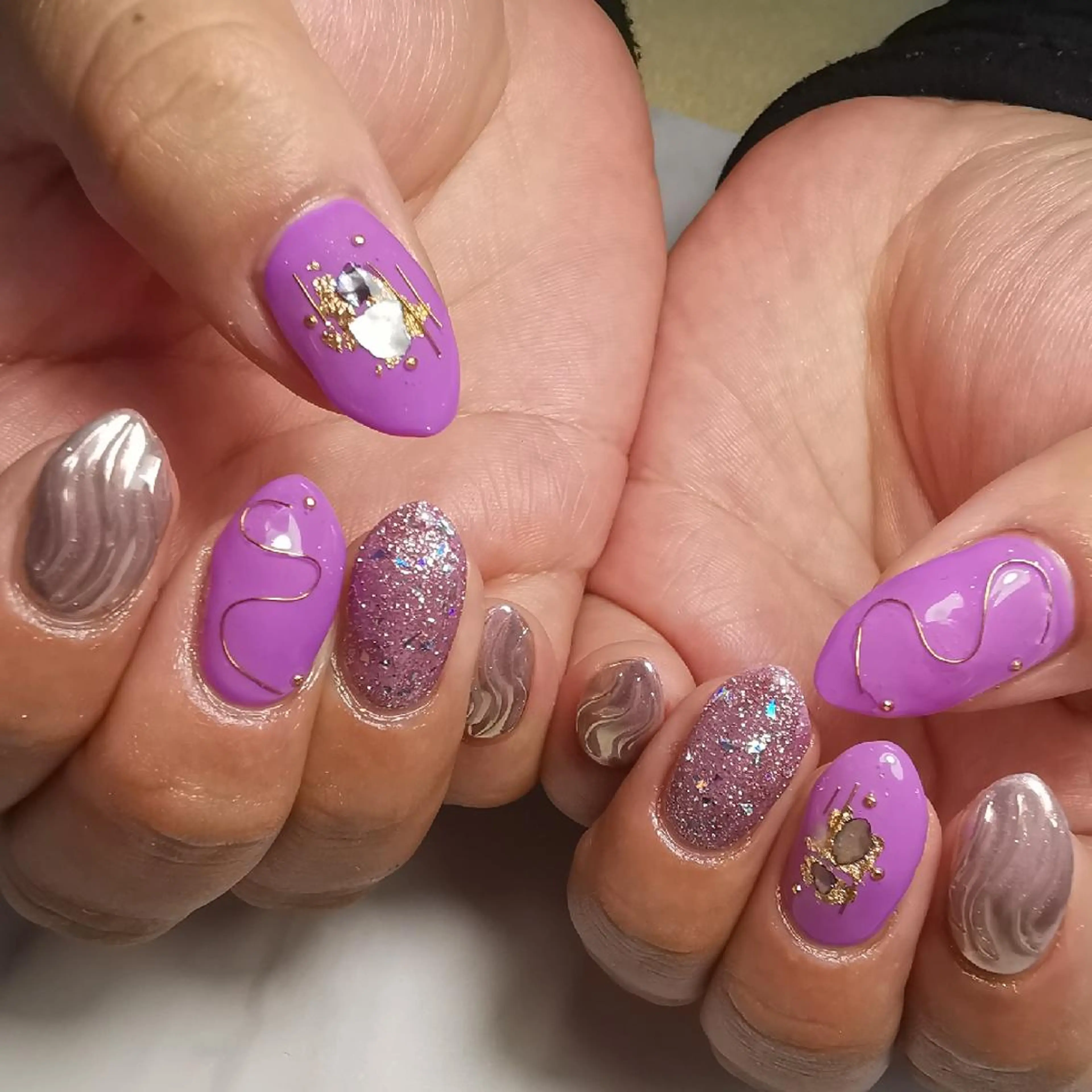 ネイル ミラーネイル ハンドネイル reve あやののネイルデザイン