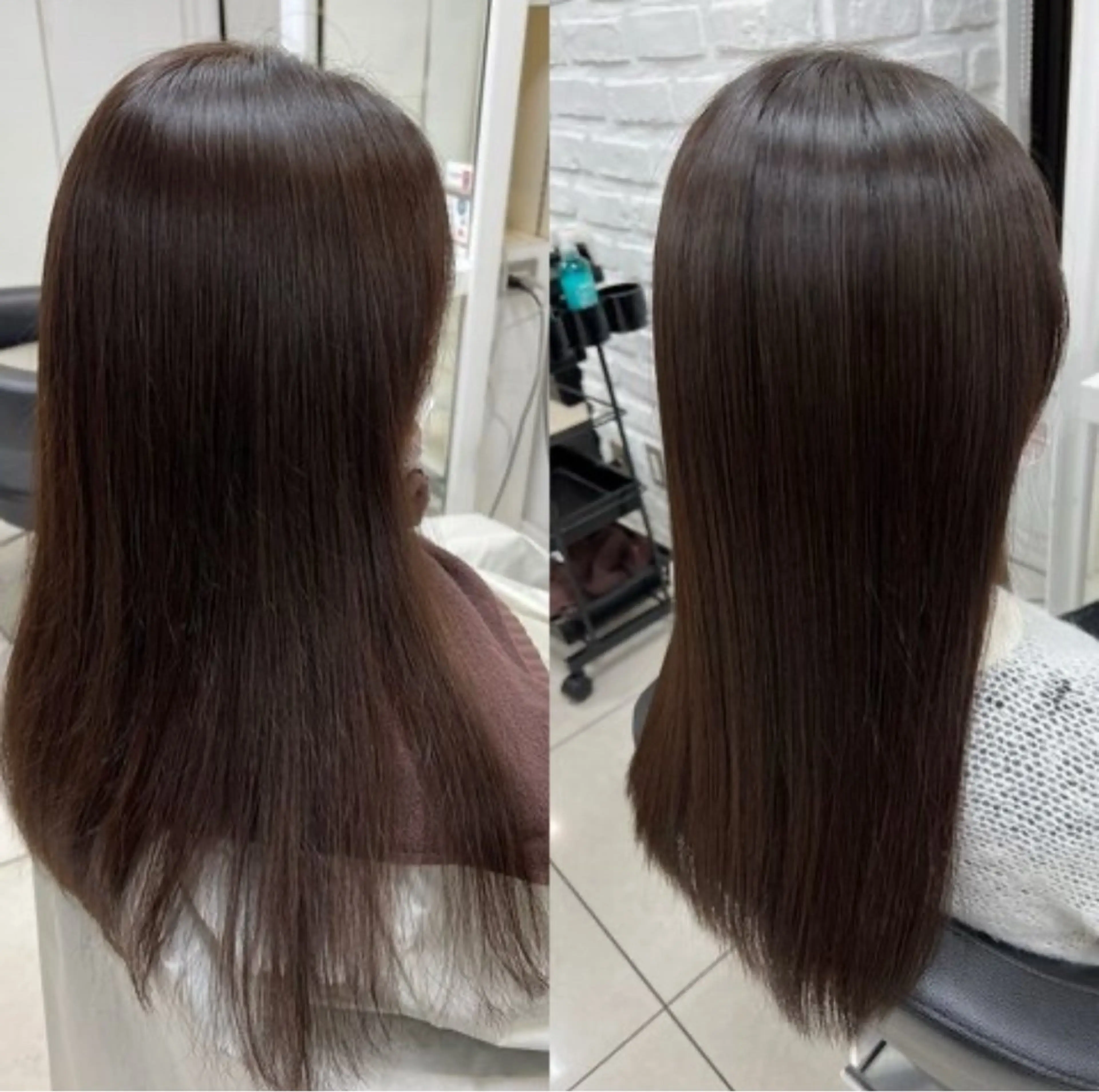 ロング パーマ カット 縮毛矯正 縮毛矯正指名No.1 艶カラー/SHIMAのヘアスタイル