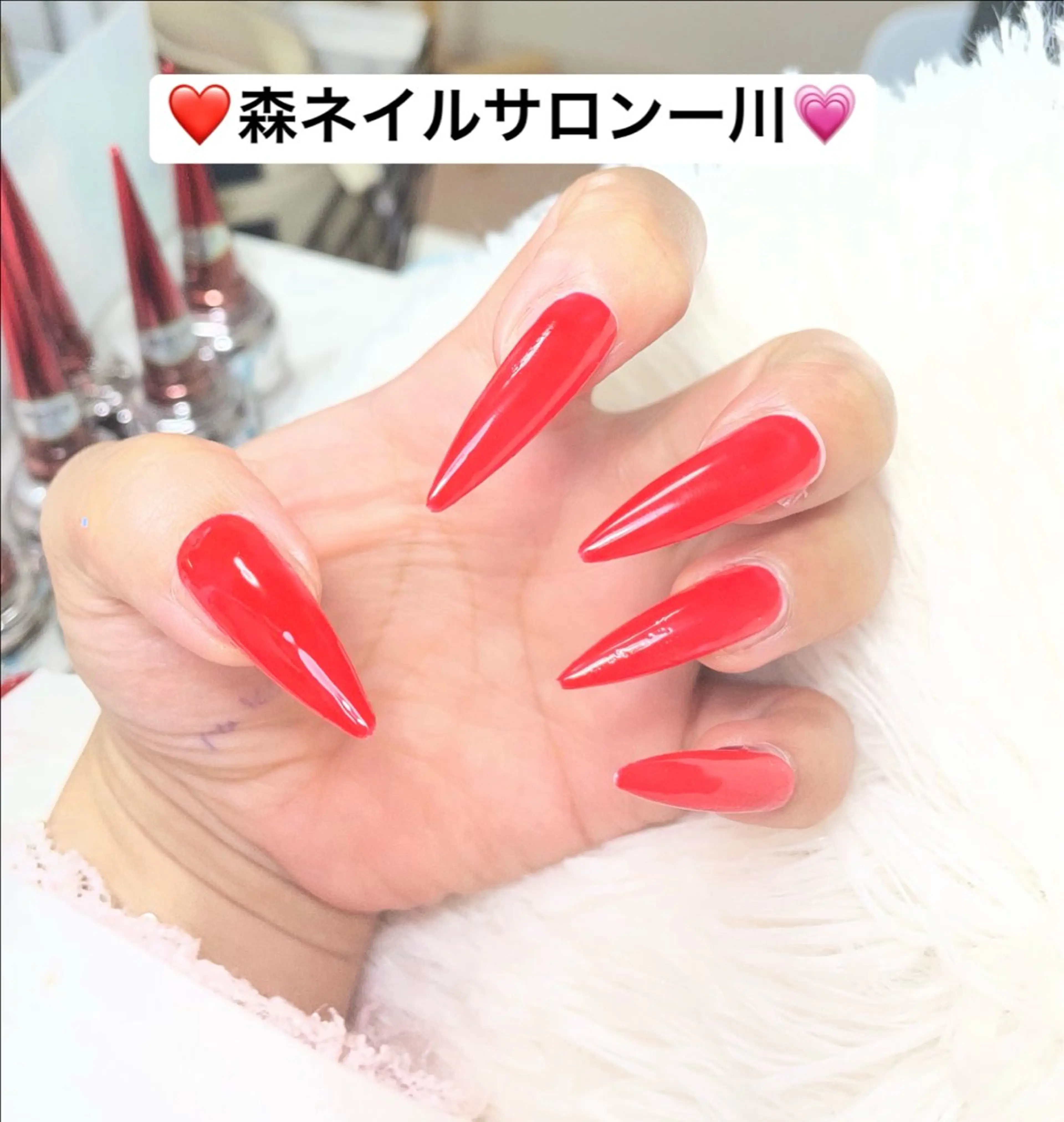 スカルプスーパーロングチップシンプルワンカラー「オフ込み」の写真