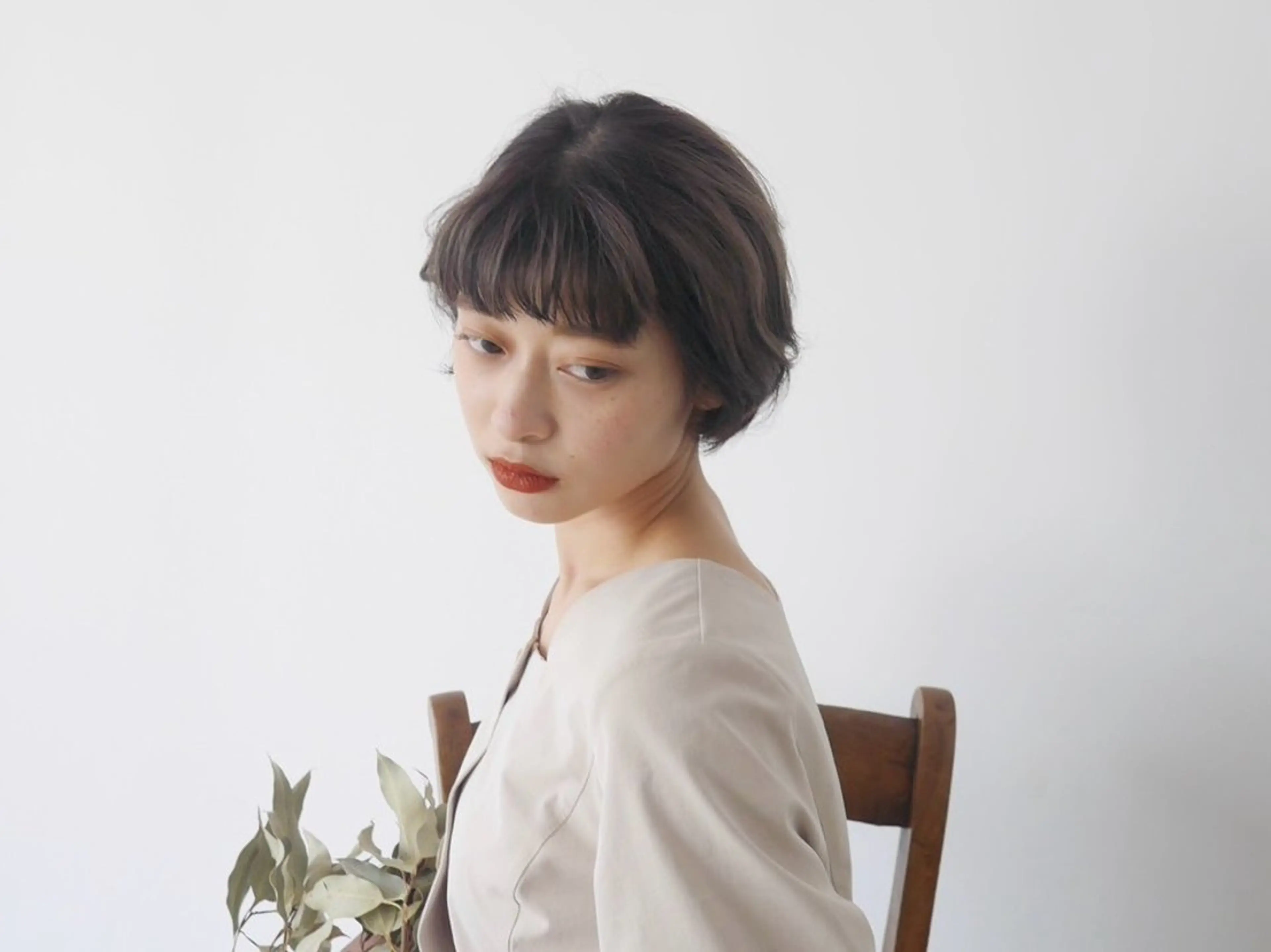 ショート ヘアアレンジ ショートヘア ヘアセット 久力琴音''透明感 カラー''アレンジのヘアスタイル