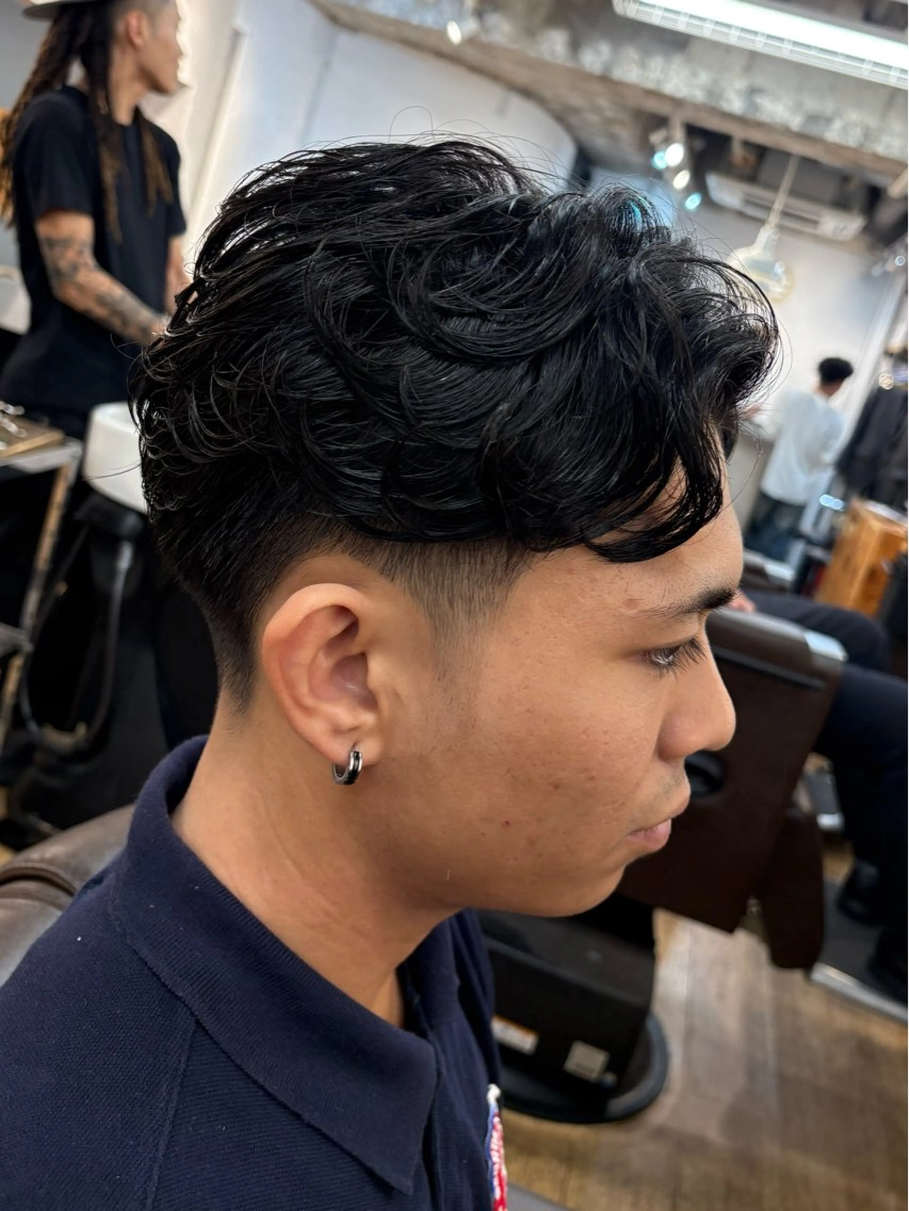 ショート パーマ メンズ カット パーマ QUONHEAL 淀屋橋所属・阿部 春道のヘアスタイル