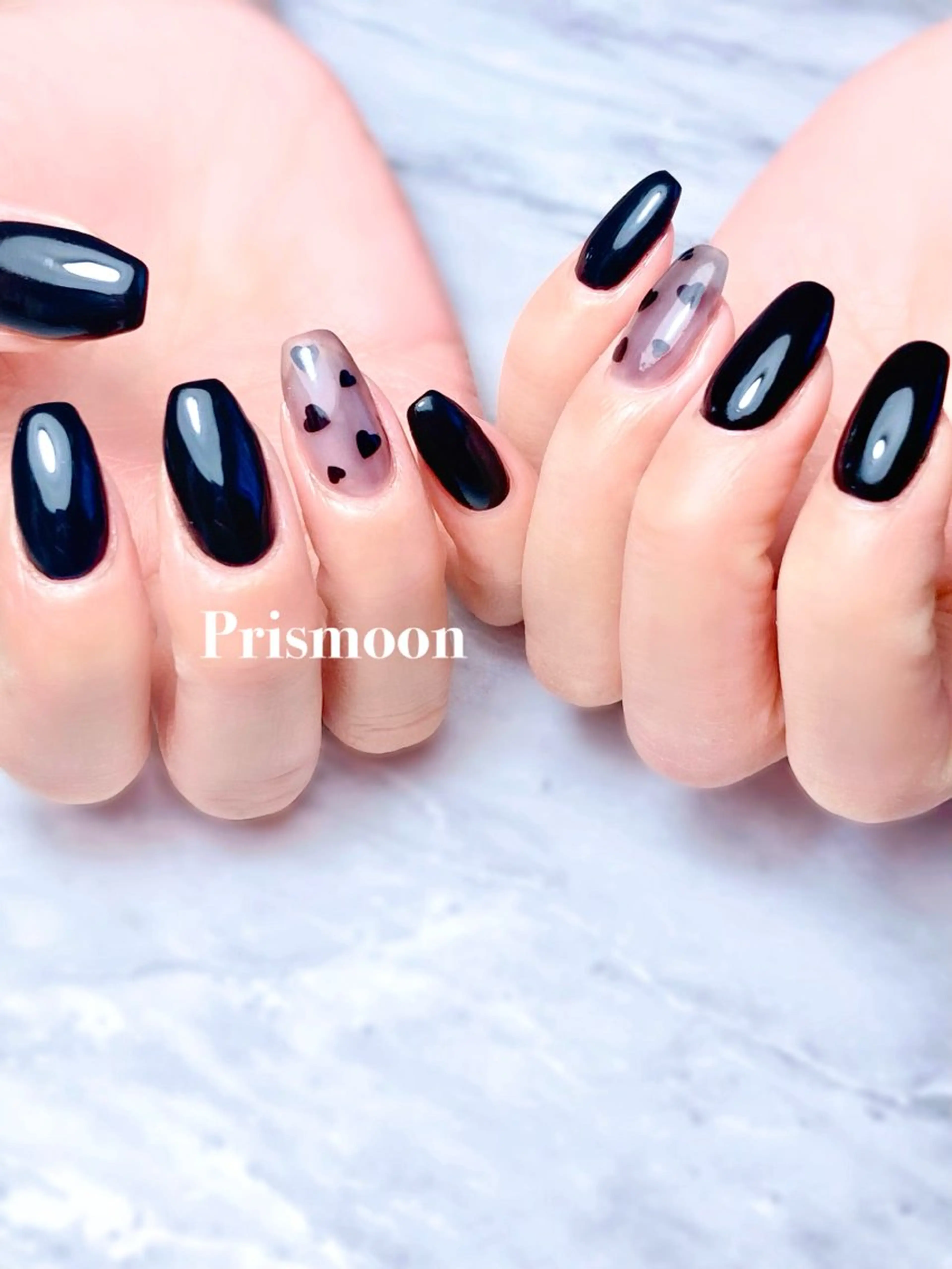 ネイル ジェルネイル ハート Prismoon /津市ネイルのネイルデザイン