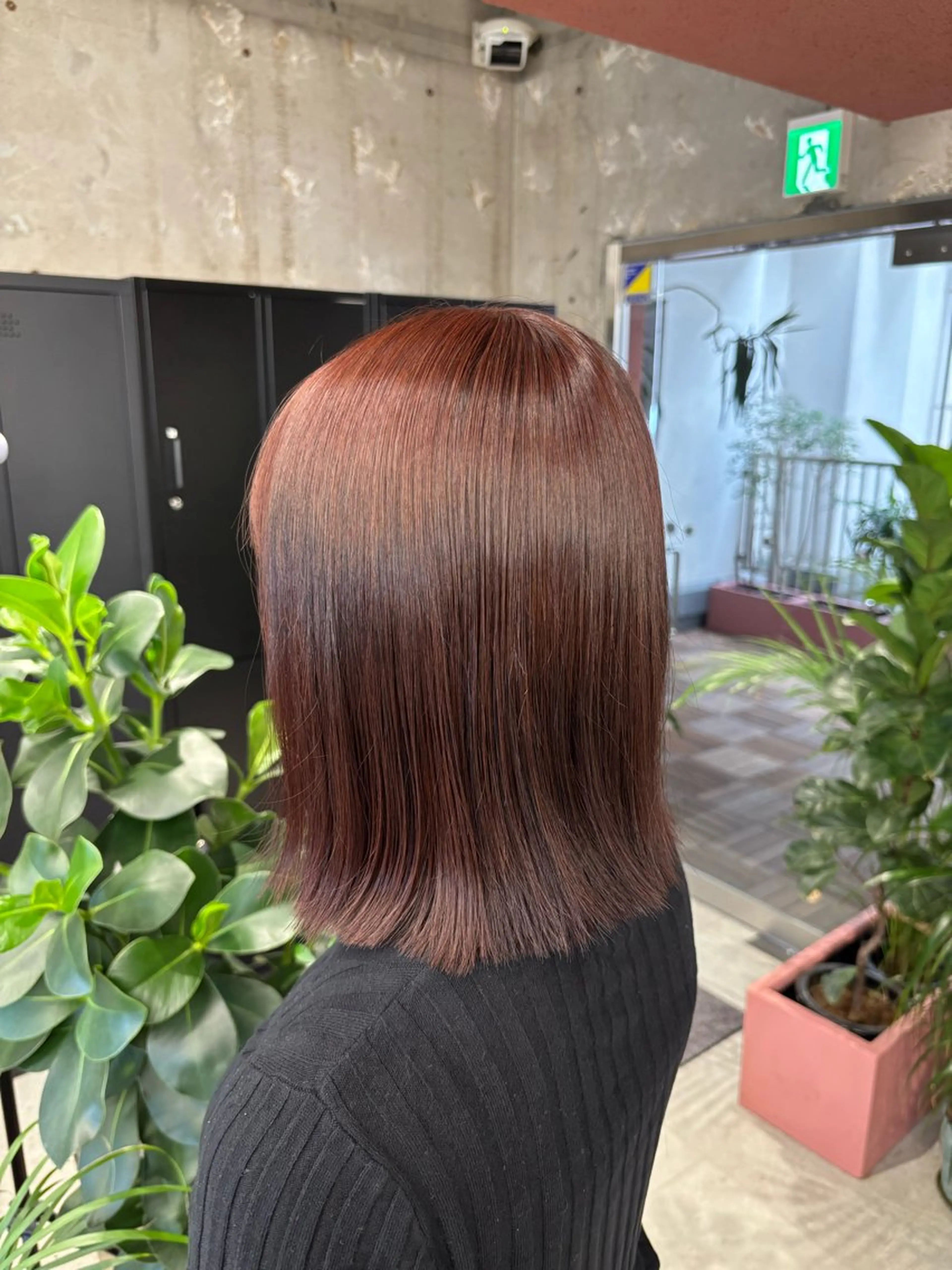 ミディアム カラー ボブ 外ハネヘア ほらぐち るいのヘアスタイル