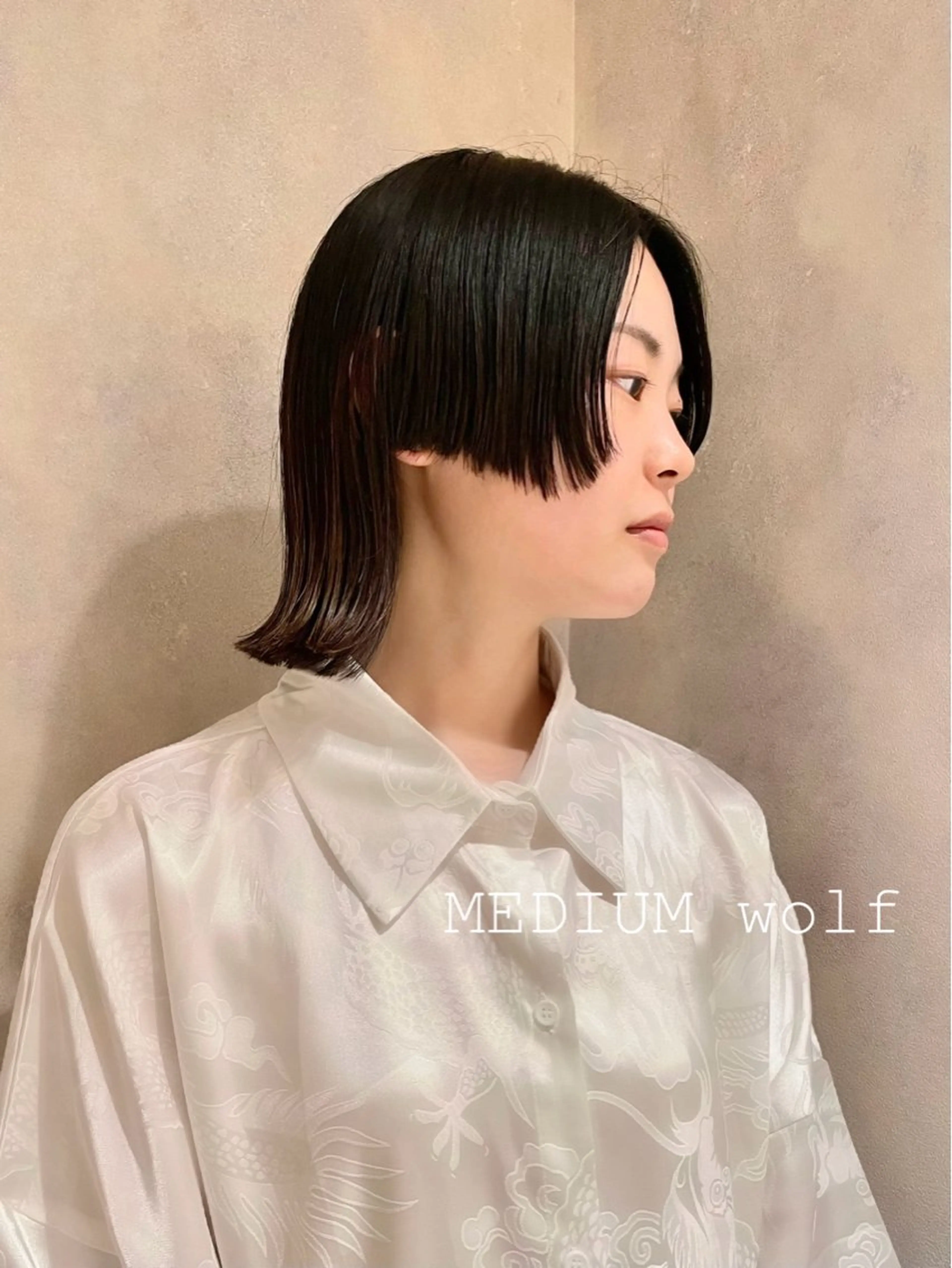 ミディアム カラー カット ヘアカラー トリートメント ショート/ボブ/ 透明感カラー/ほのかのヘアスタイル