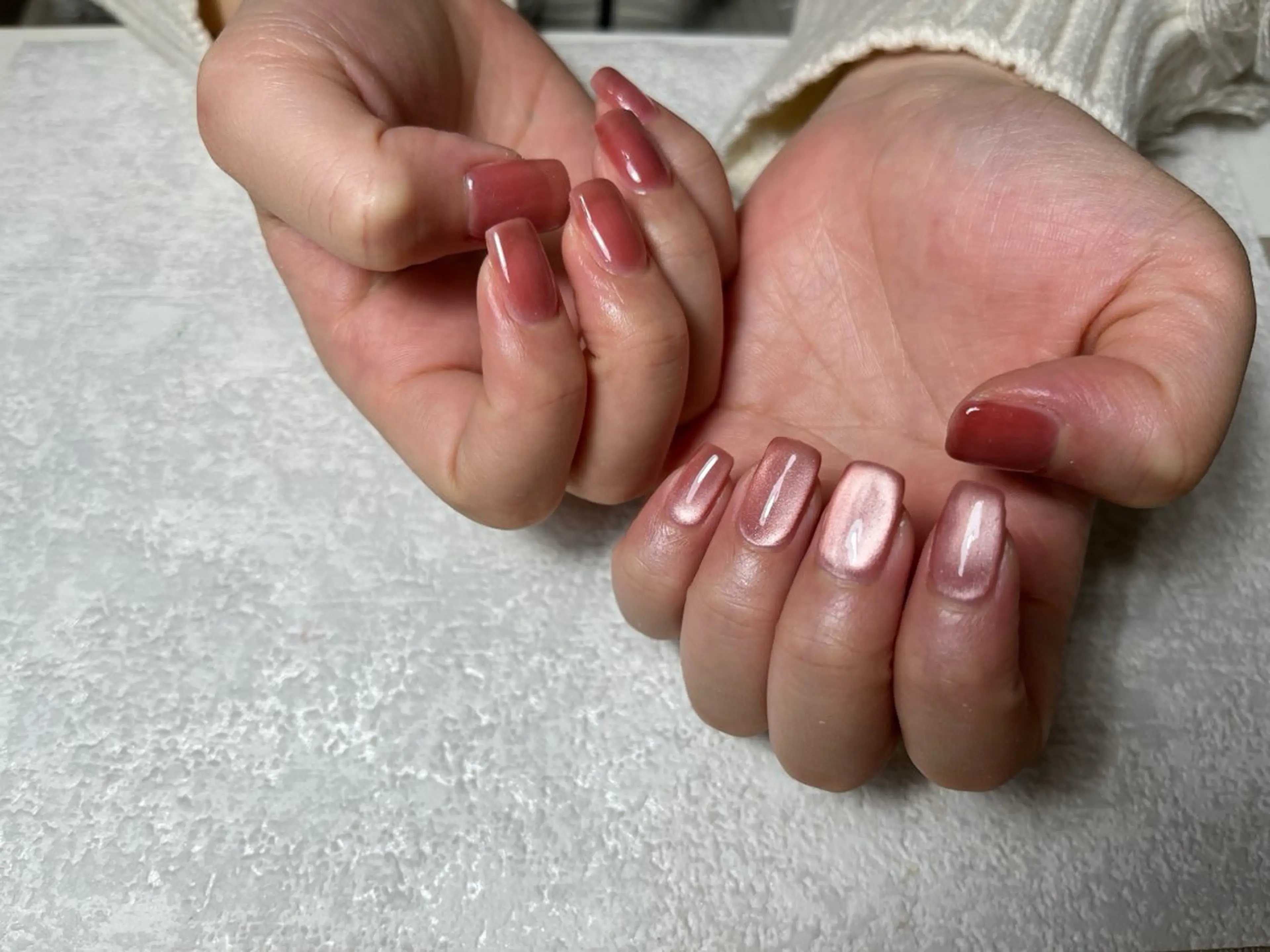 ネイル オーロラネイル フットネイル フレンチネイル ジェルネイル 韓国ネイル kikinail 溝の口のネイルデザイン