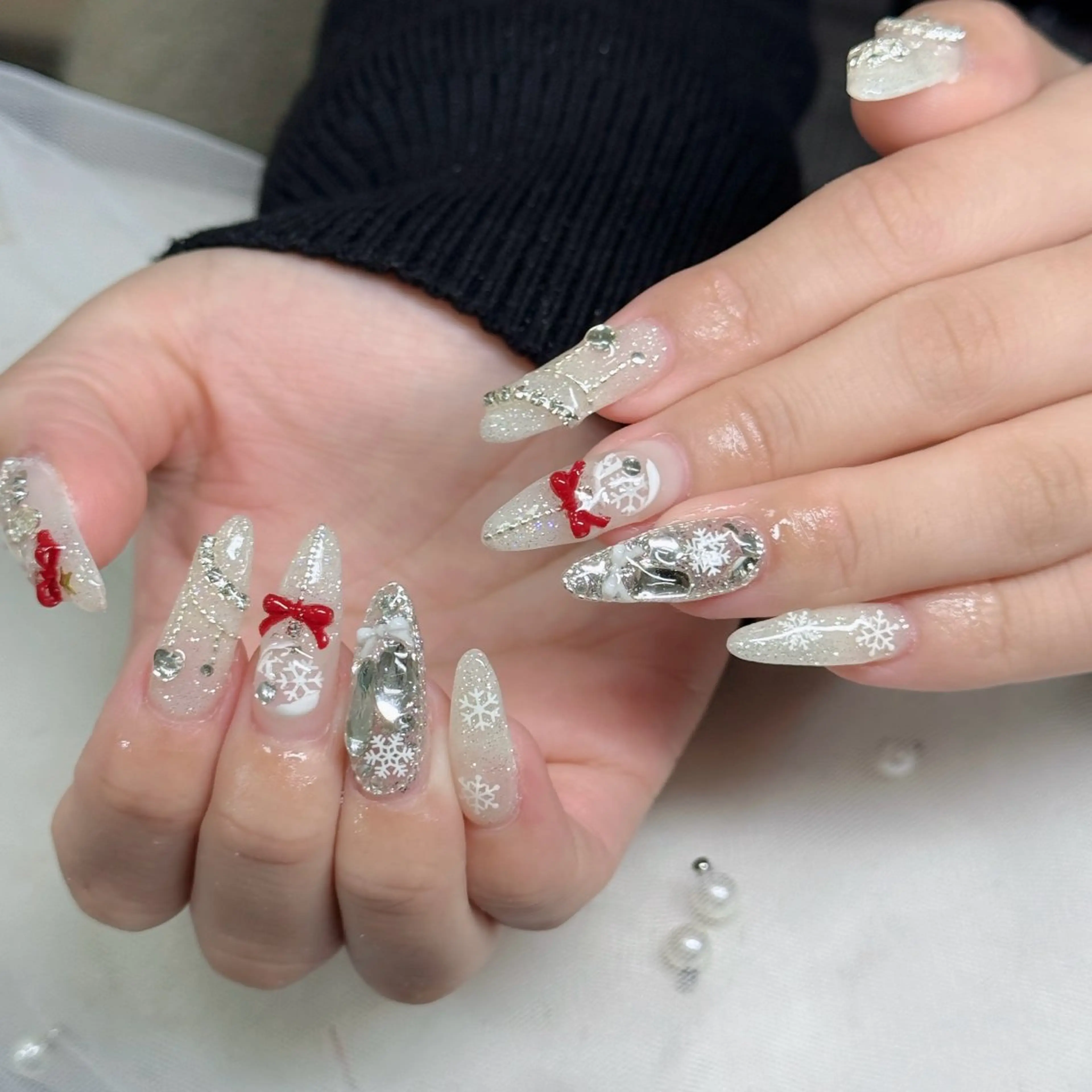 ネイル フットネイル フレンチネイル グラデーション 韓国ネイル ロングネイル ハンドネイル Hani Nail Salonのネイルデザイン