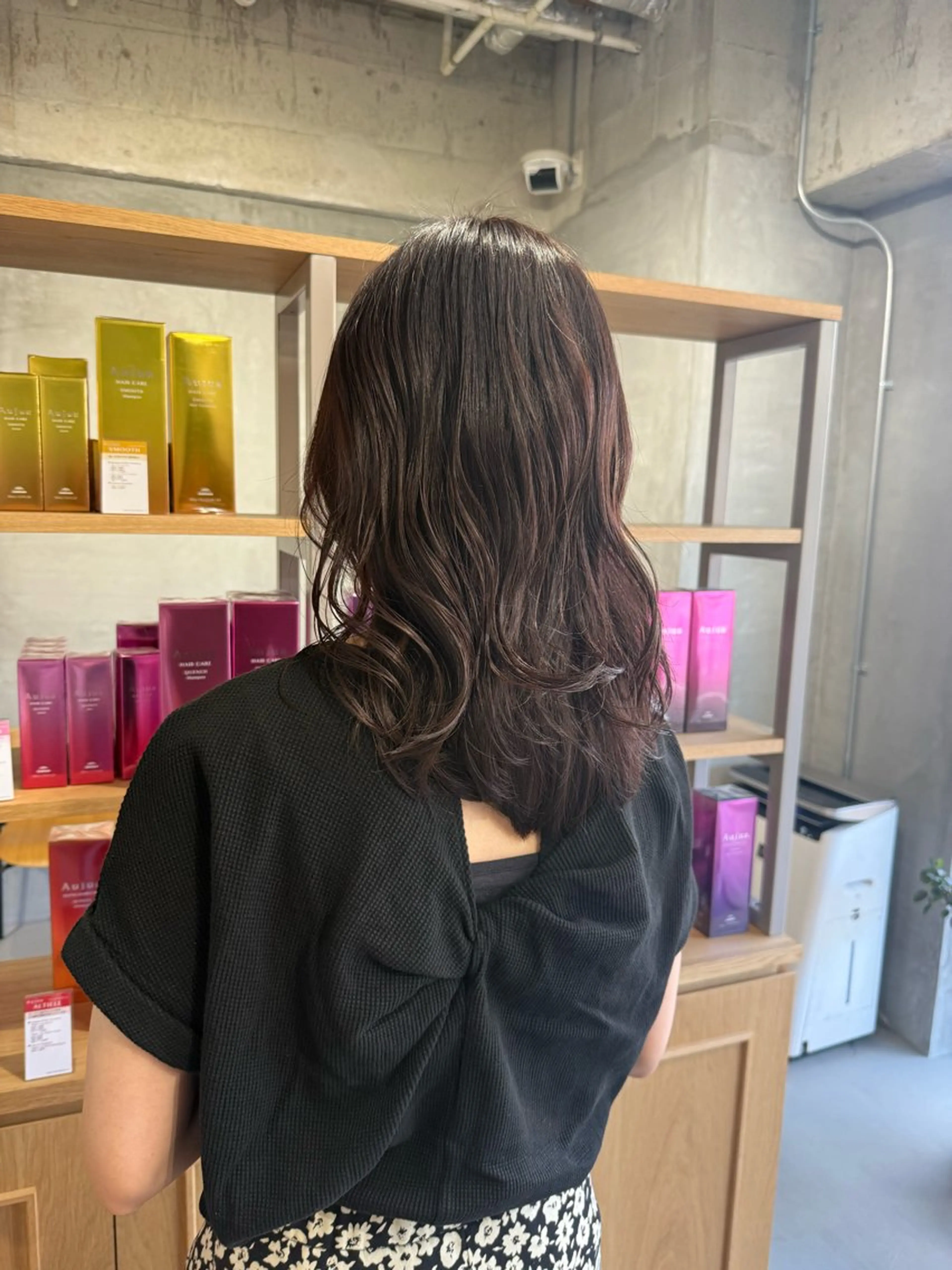 カラー ラベンダーカラー 湯浅 慈園のヘアスタイル