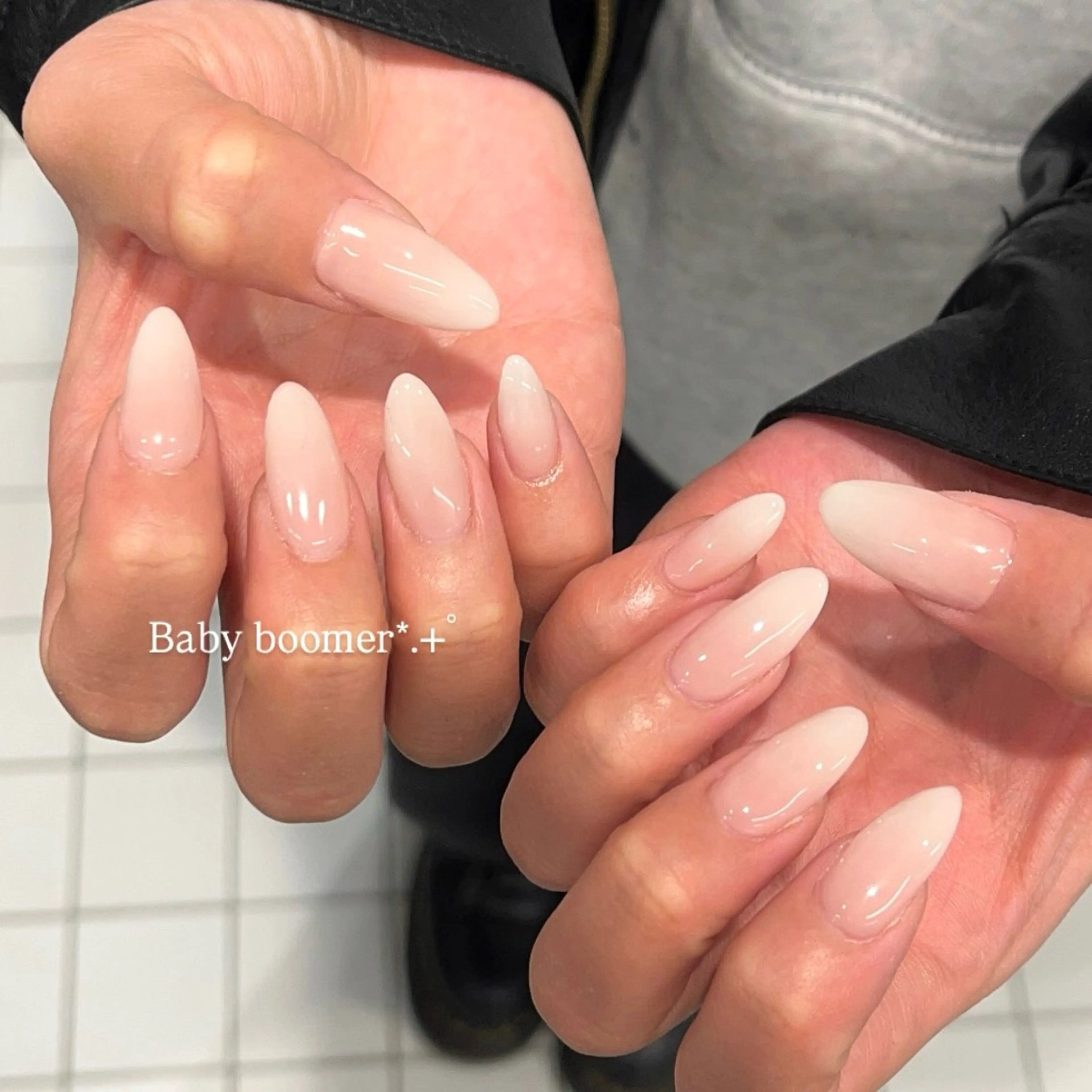 ネイル キラキラネイル ロングネイル リボン 春ネイル ハンドネイル eight nail 春菜のネイルデザイン