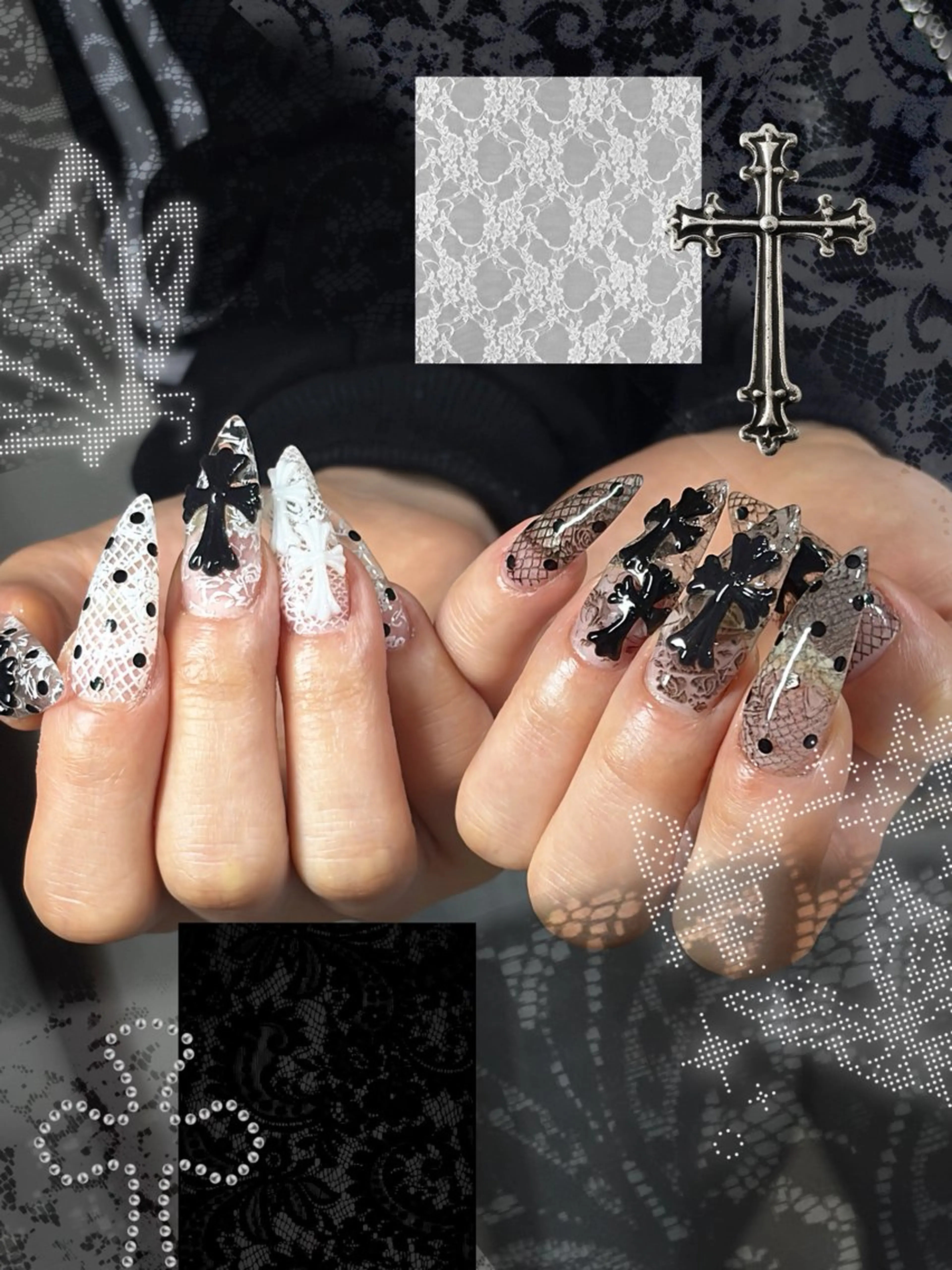 ネイル ハンドネイル Haluca 長さ出し🍀のネイルデザイン