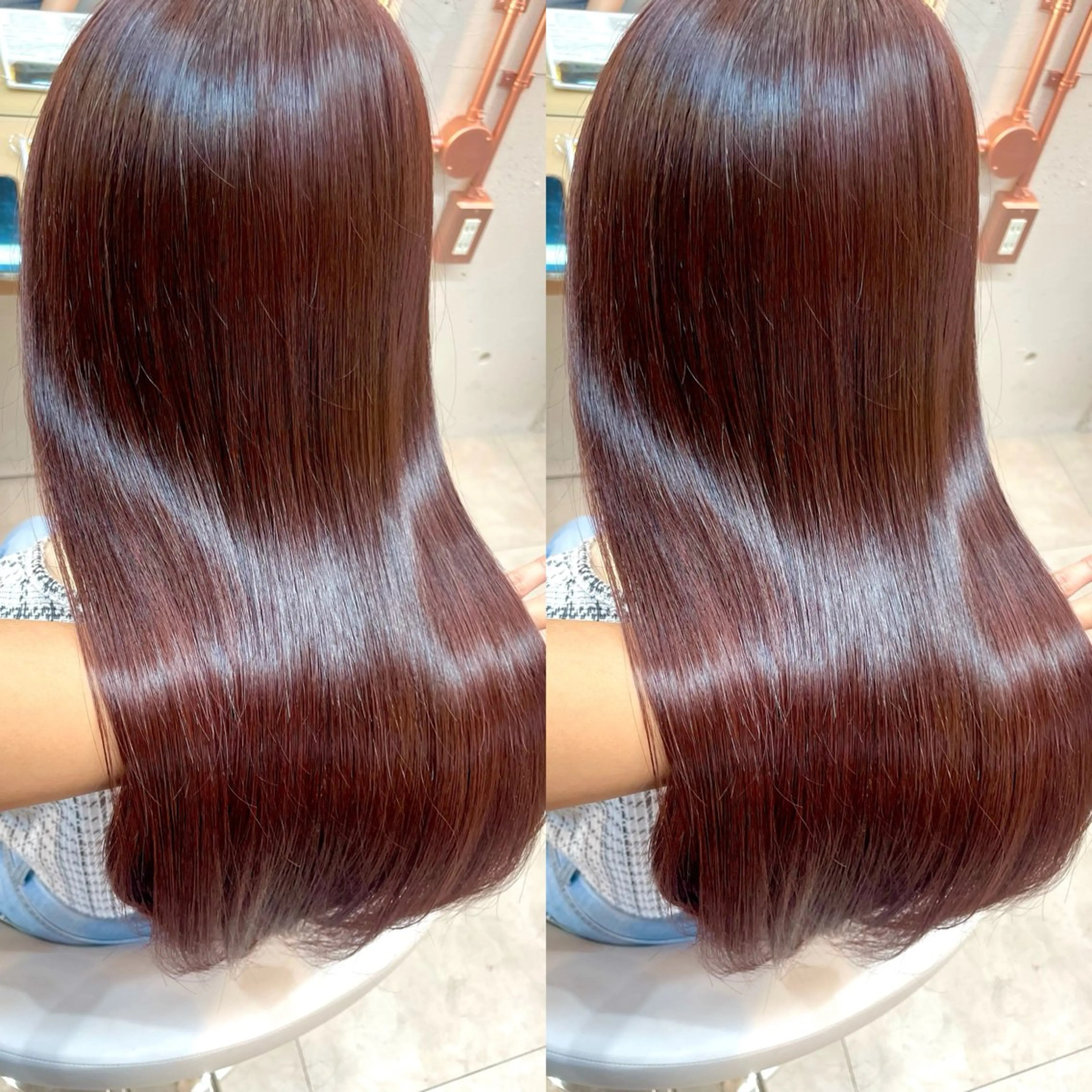 ロング カラー ヘアカラー トリートメント ヘアセット ブリーチ無しダブル カラー🦕まどかのヘアスタイル