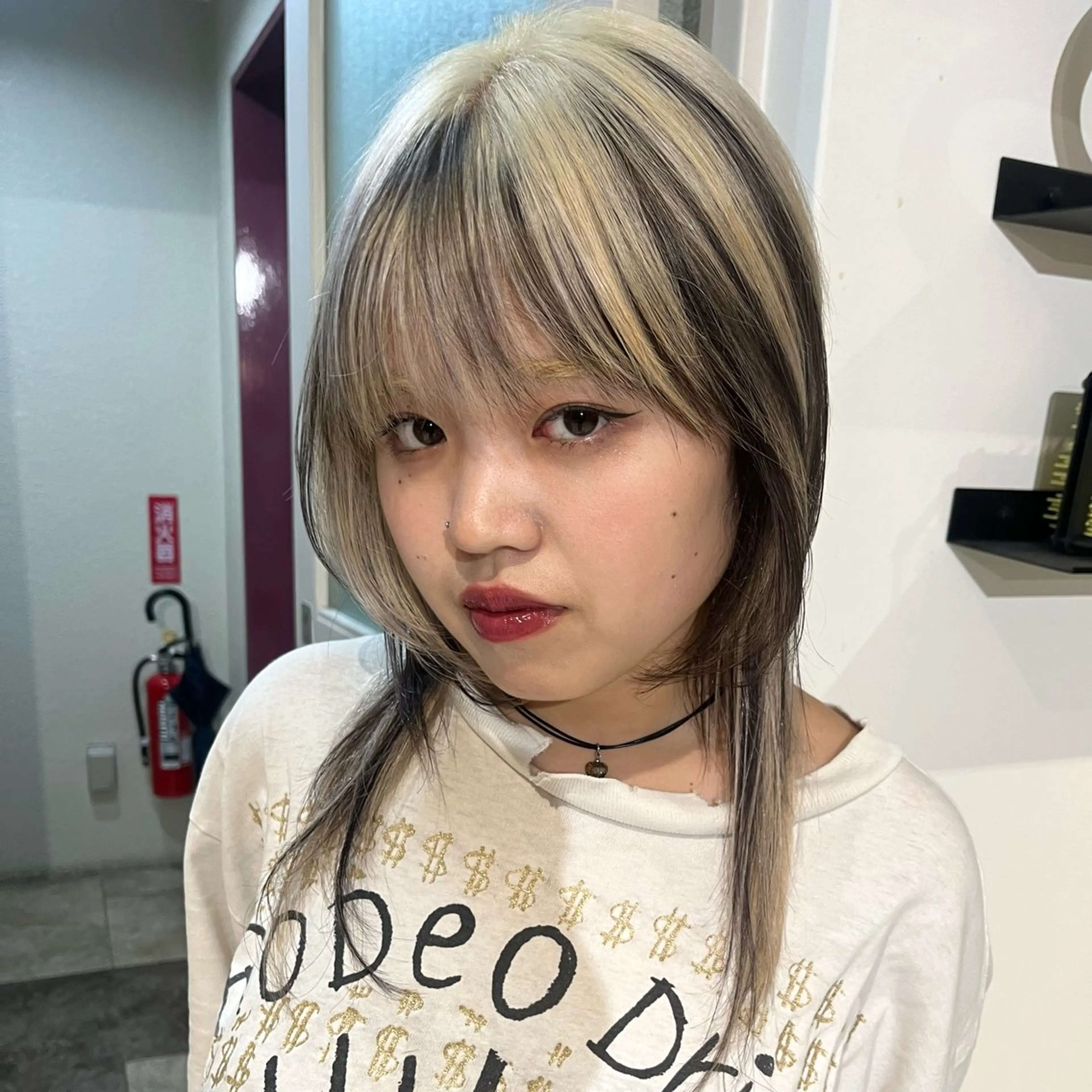 ロング カラー レイヤーカット カット ヘアカラー トリートメント タマキ/似合わせ カット/Wカラーのヘアスタイル