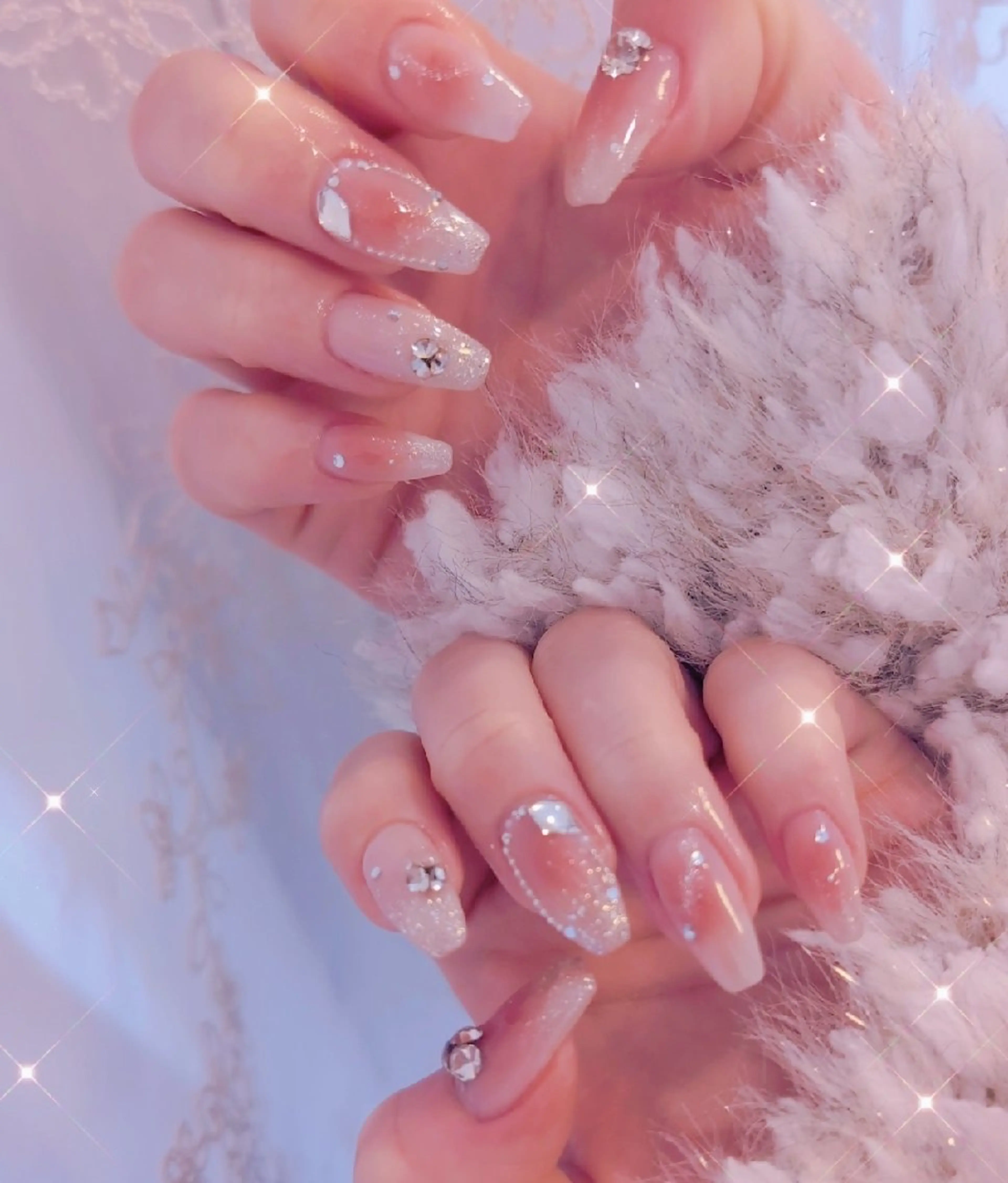 ネイル 長さ出し ジェルネイル 韓国ネイル マグネットネイル ニュアンスネイル ハンドネイル I LOVE ME NAIL.。.:*♡のネイルデザイン