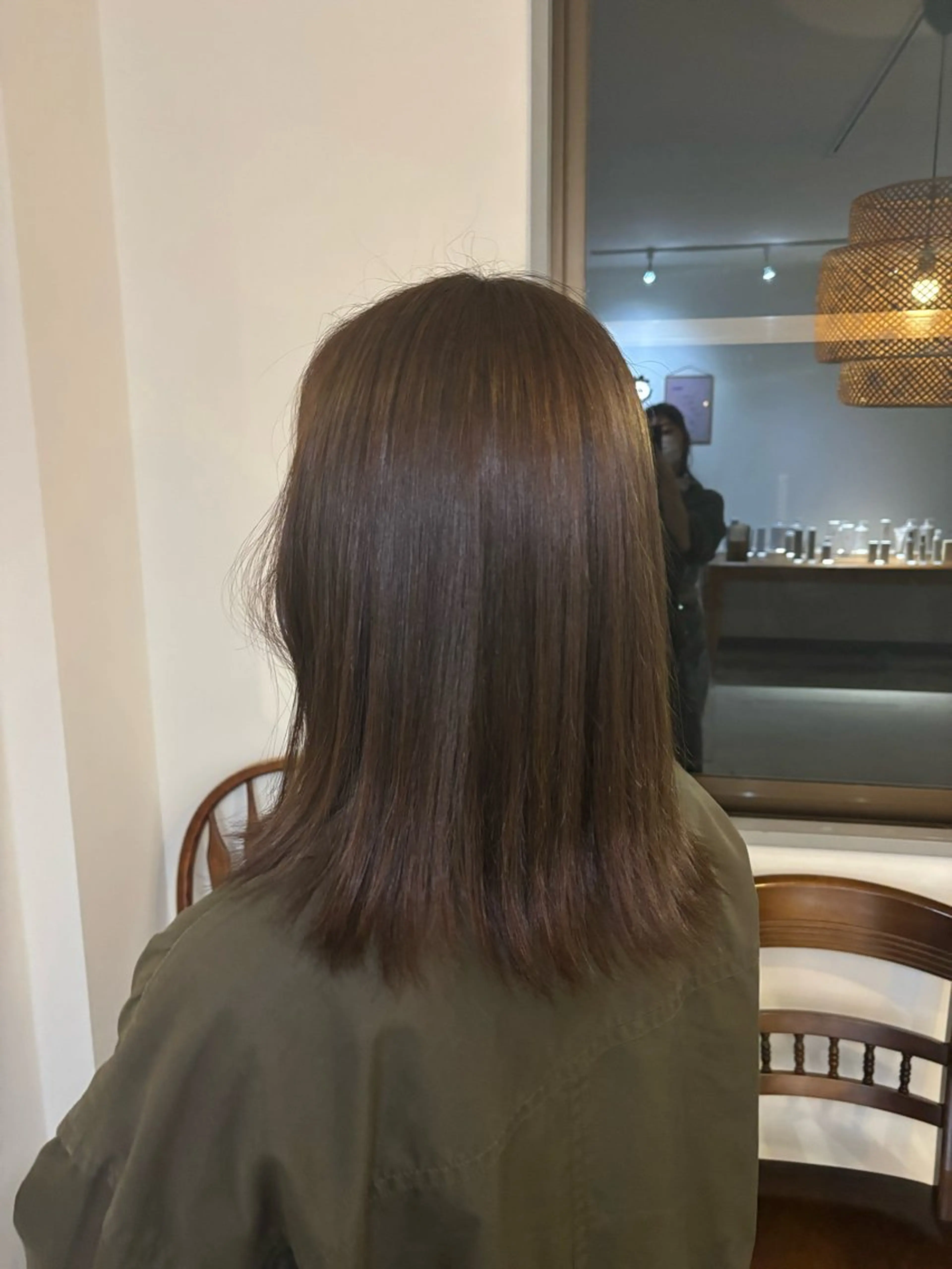 ミディアム カラー ヤマノウチ アヤカのヘアスタイル