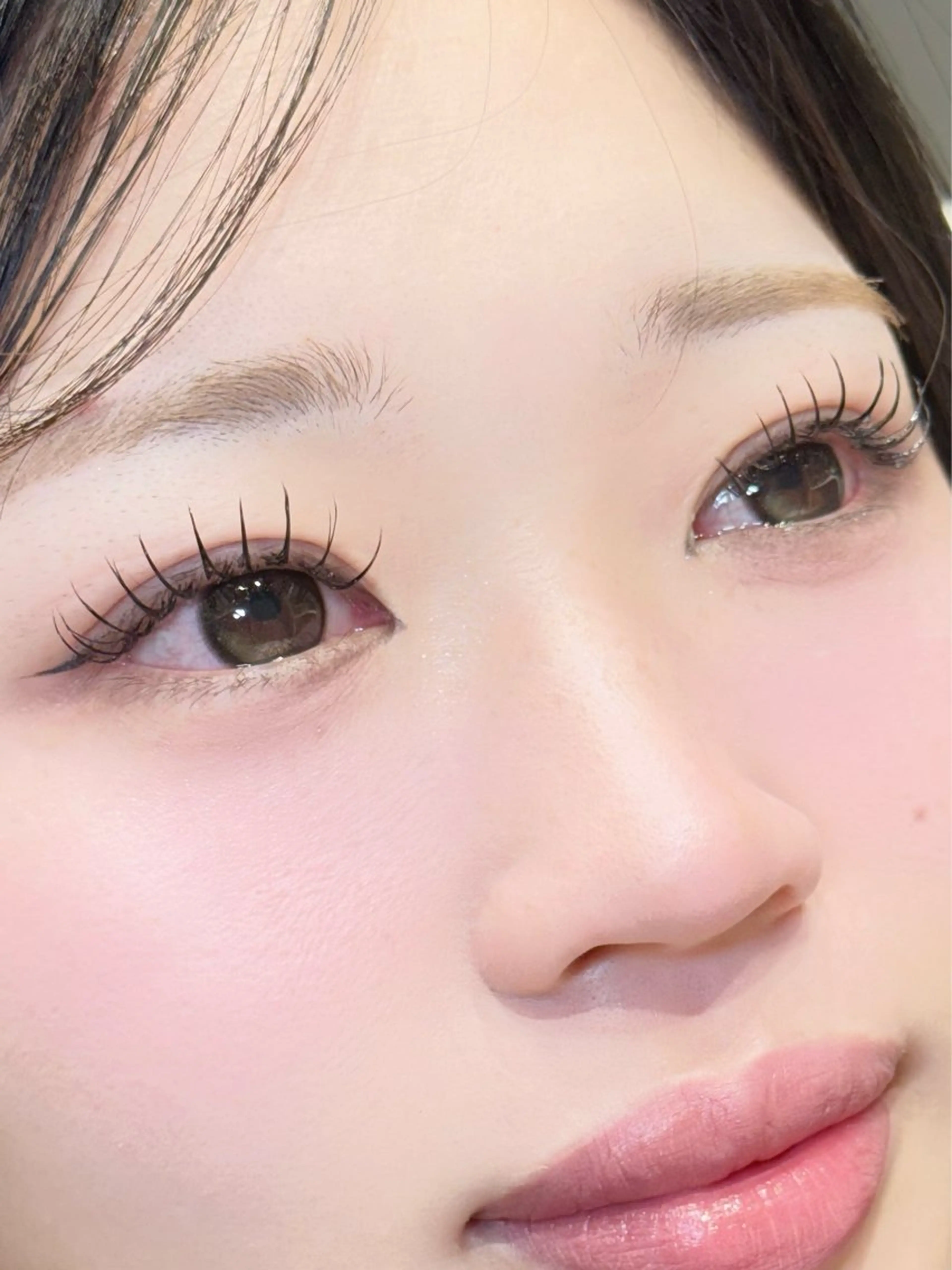 マツエク・マツパ Dカール フラットラッシュ ナチュラル マツエク 梅津/cherien 渋谷・明治神宮前のマツエク・マツパデザイン